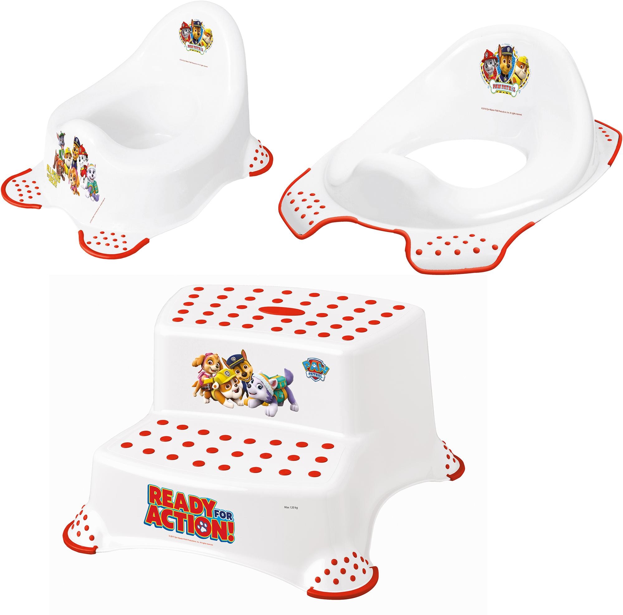 Töpfchen »PAW Patrol«, (Set, 3 tlg.), Kinderpflege-Set - Töpfchen, Toilettensitz und...