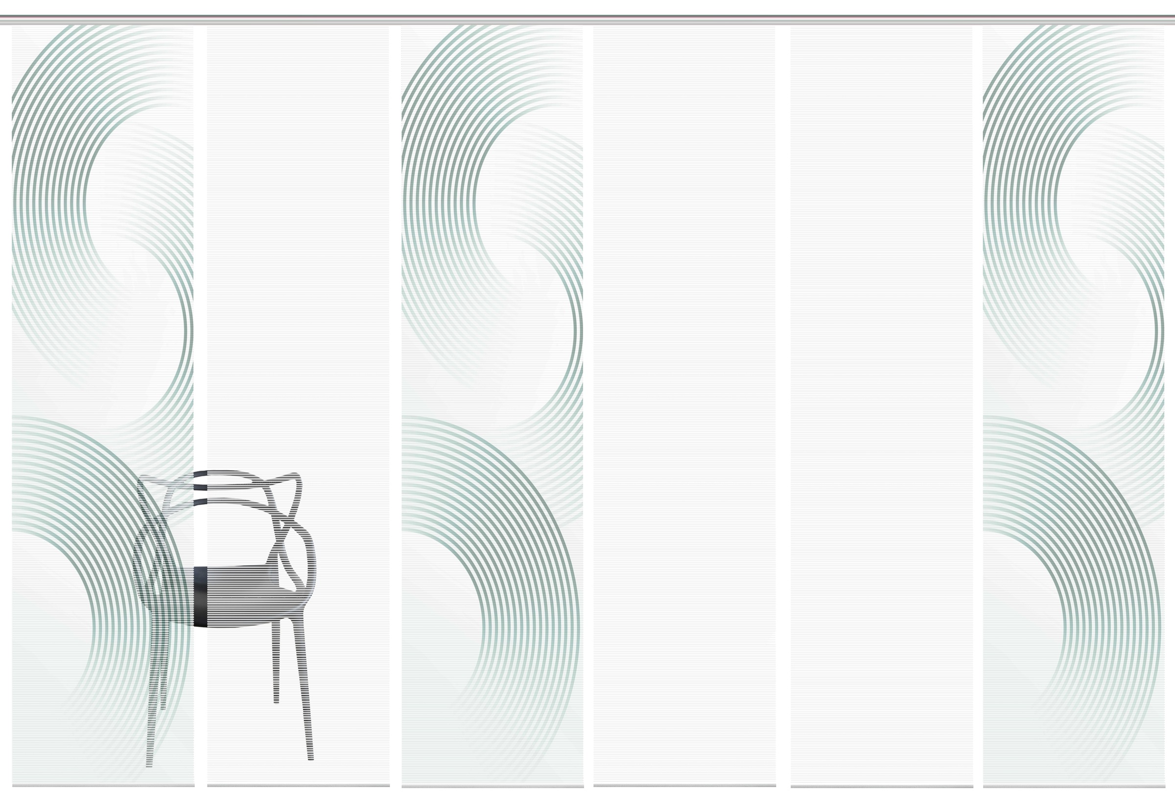 Vision Schiebegardine »BEXON« Paneelwagen 6 Stk. tlg. SET,SCHIEBEVORHANG,BAMBUS,DIGITALDRUCK