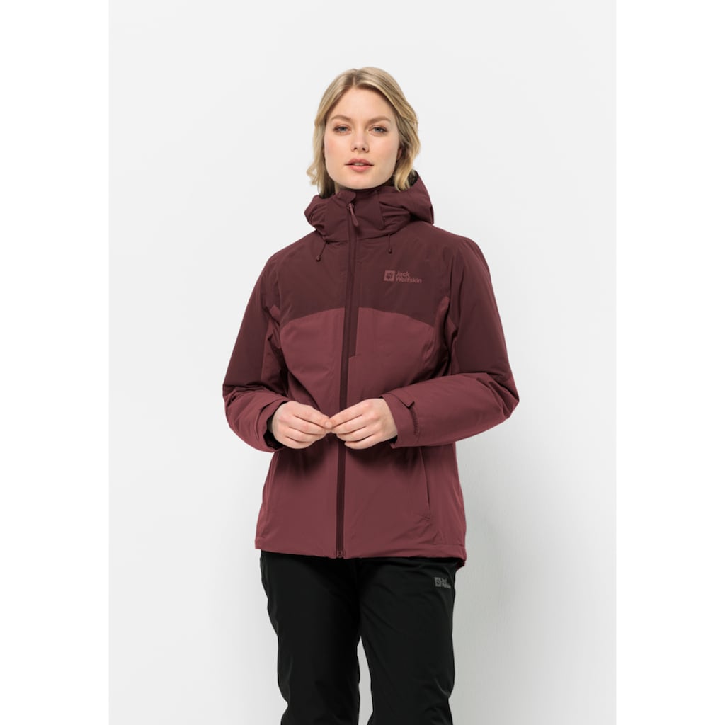 Jack Wolfskin 3-in-1-Funktionsjacke »FELDBERG 3IN1 JKT W«, (2 teilig), mit Kapuze