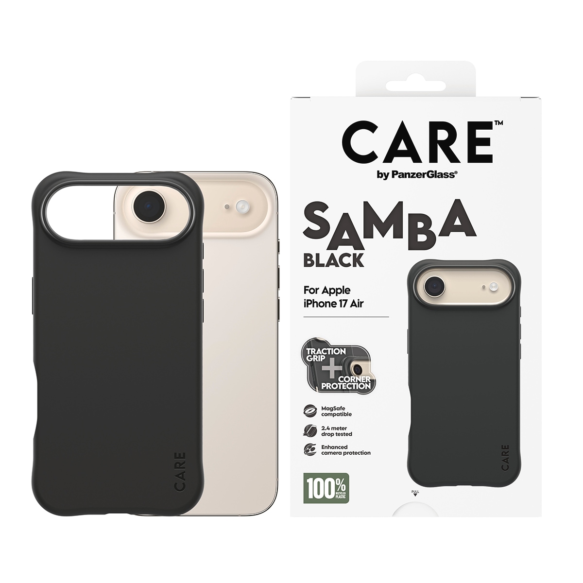 CARE by PanzerGlass Handyhülle »Samba MagSafe Case für Apple iPhone Air« Apple iPhone Air Backcover, Schutzhülle, Handyschutzhülle, Case, Schutzcase, stoßfest