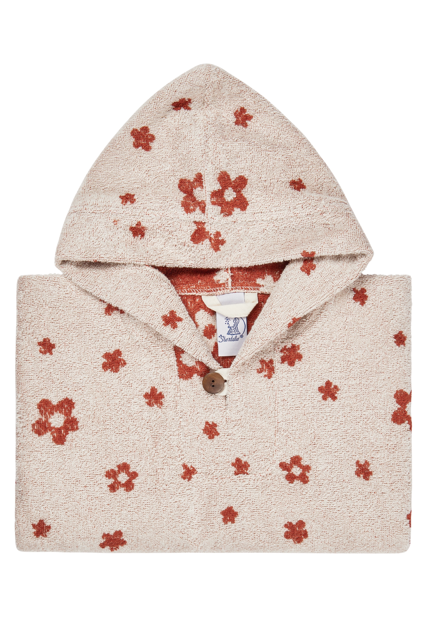 Sterntaler® Kapuzenhandtuch »Badeponcho BAUERNHOF Blumen«, (1 St.)