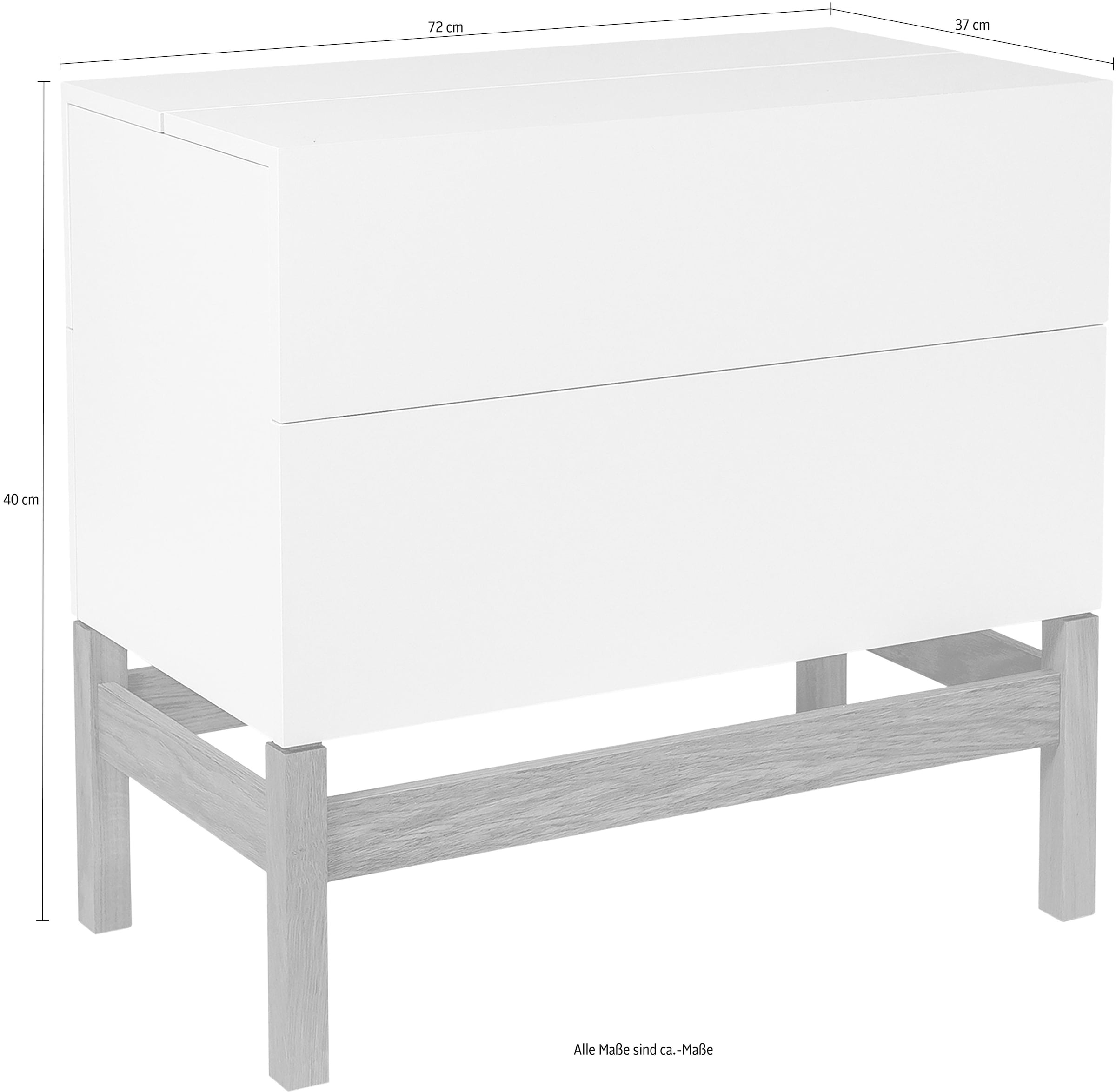 Woodman Barschrank »Delian«, Breite 75 cm, Fußrahmen aus massiver Eiche, im skandinavian Design