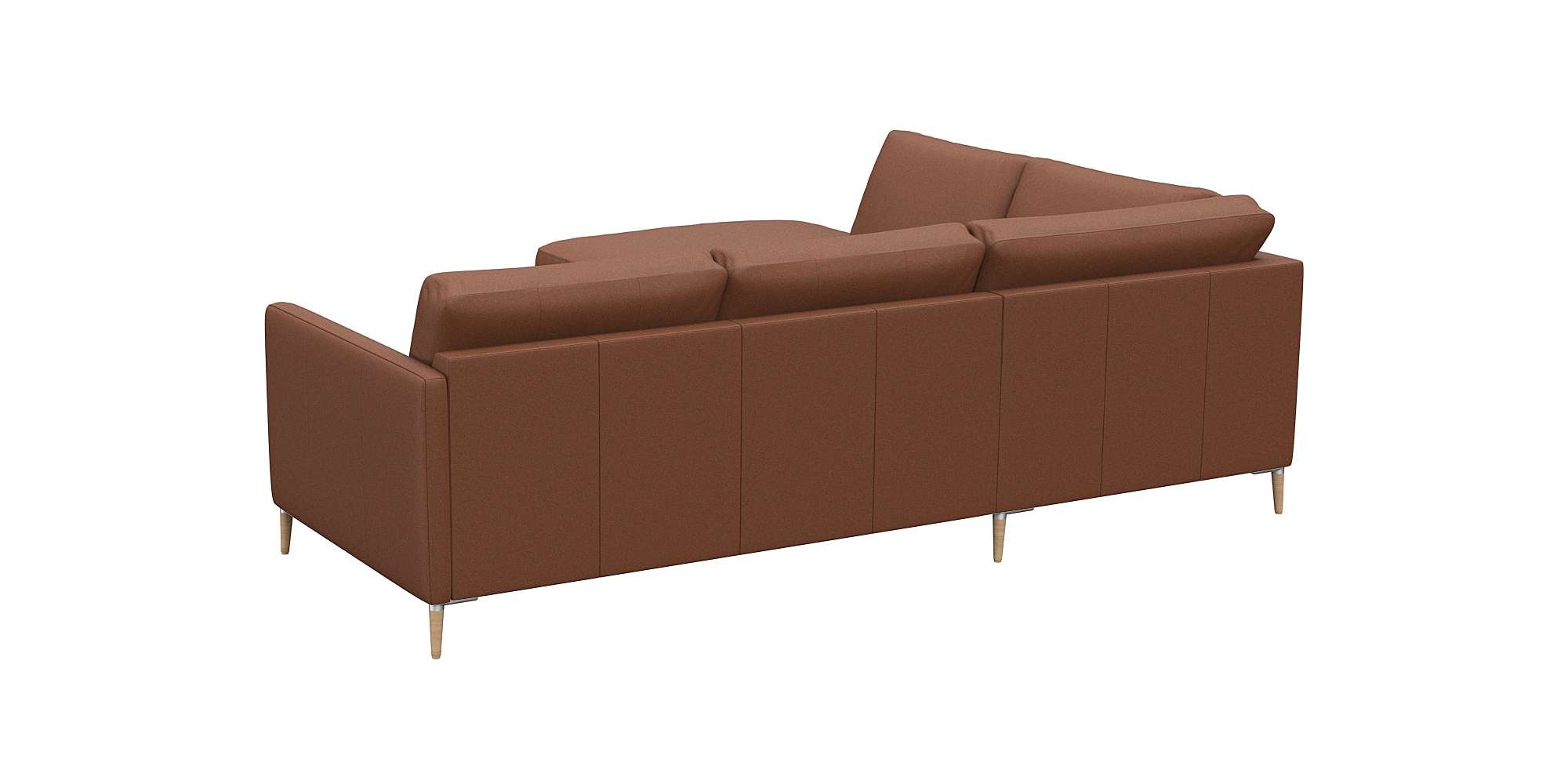 FLEXLUX Ecksofa »Fiore, L-Form, super bequem durch Kaltschaum im Sitz«, schmale Armlehnen, Füße Alu/Eiche, B/T 234/225 cm