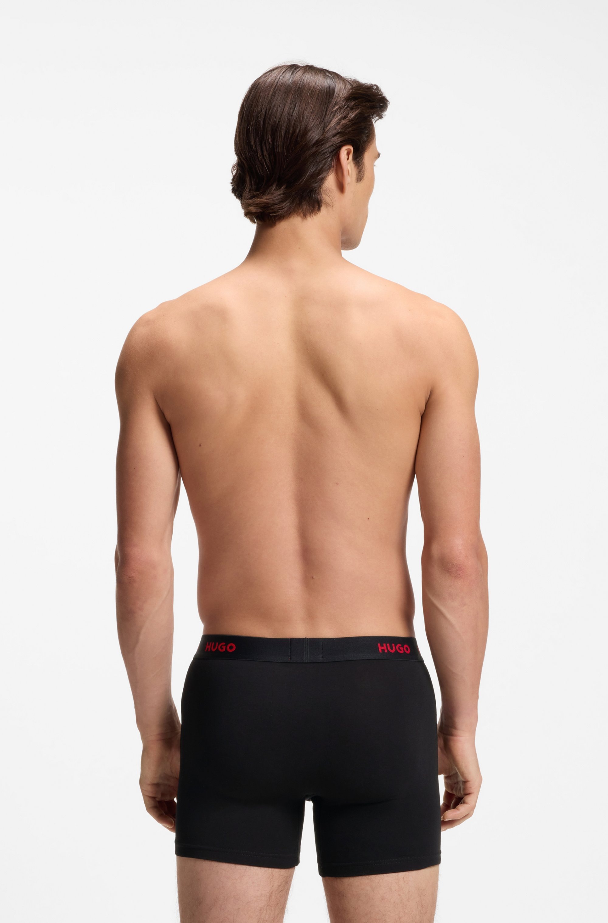 HUGO Underwear Boxer »BOXERBR TRIPLE« Packung, 3er, 3 Stk. mit elastischem Bund