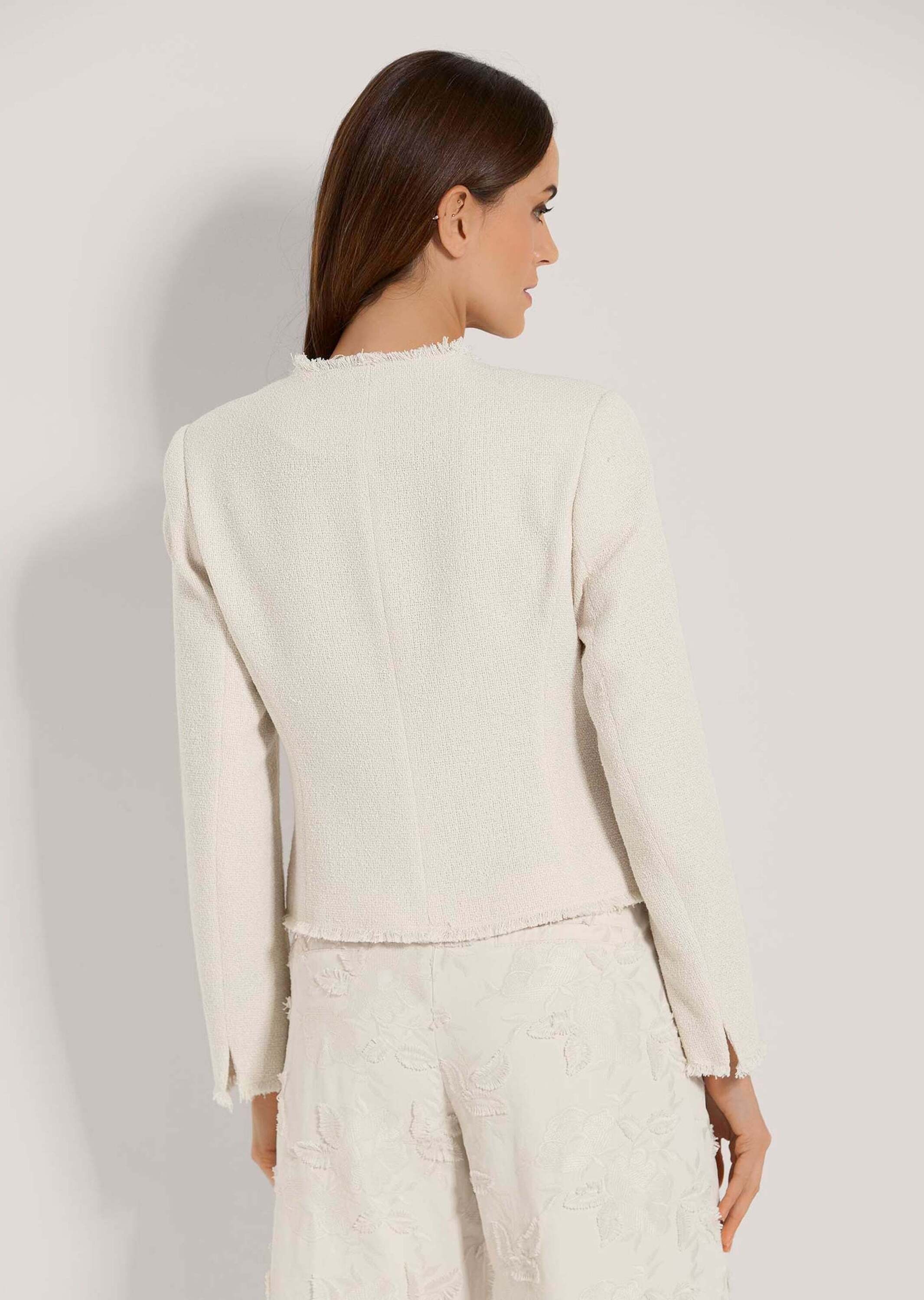 MADELEINE Kurzblazer »Blazer Kurzblazer mit Fransenkanten«