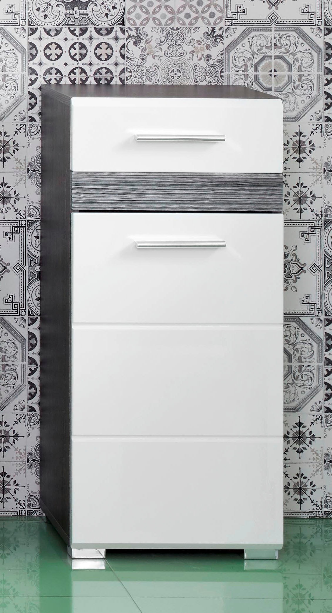 welltime Unterschrank »Toulon« Kommode mit 1 Tür & 1 Schublade - (B/T/H) 37/31/80 cm