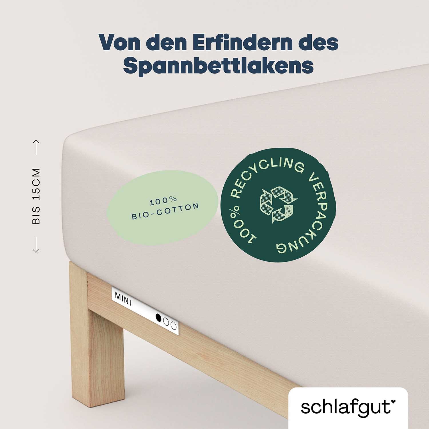 Schlafgut Spannbettlaken »Casual Mini Spannbettlaken«, für Kinder, MADE IN GREEN by OEKO-TEX®