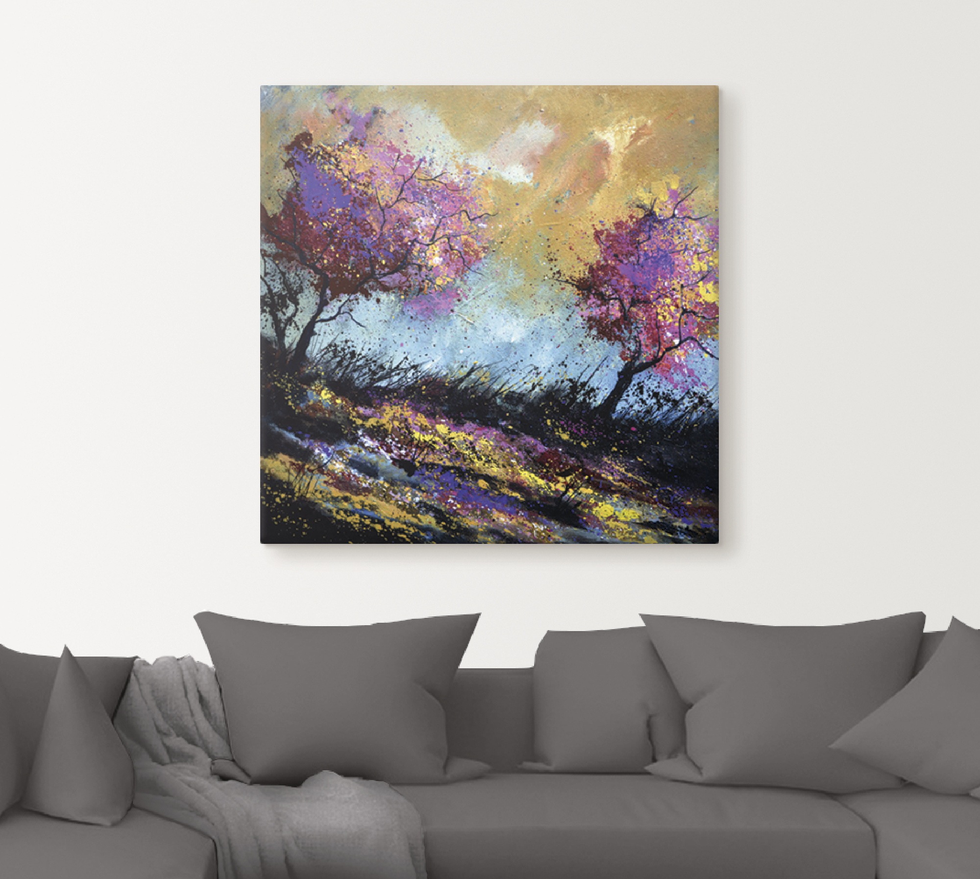 Artland Leinwandbild »Herbst-Eichen« Wiesen & Bäume 1 Stk. tlg. auf Keilrahmen gespannt