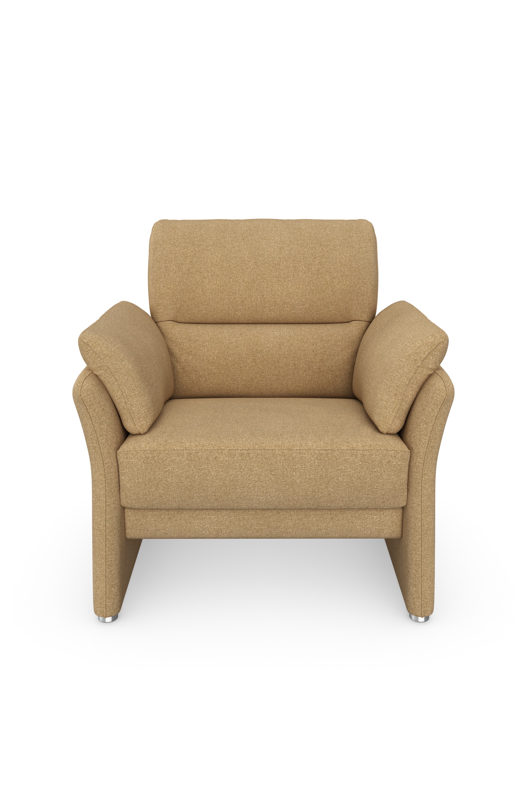 DOMO collection Sessel »Pina elegant und zeitloser Clubsessel, bequemer Cocktailsessel«, Hoher Sitzkomfort, Feinstruktur, beige