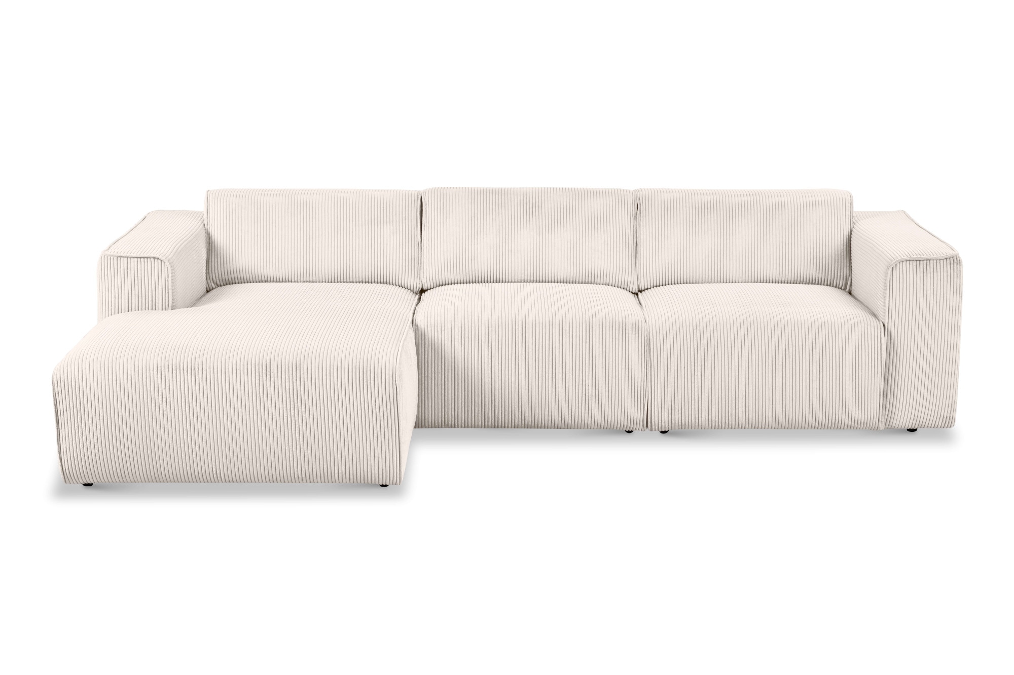 andas Ecksofa »Noord«, L-Form, mit Kedernaht, Breite 281 cm, Cord, Struktur, Webstoff