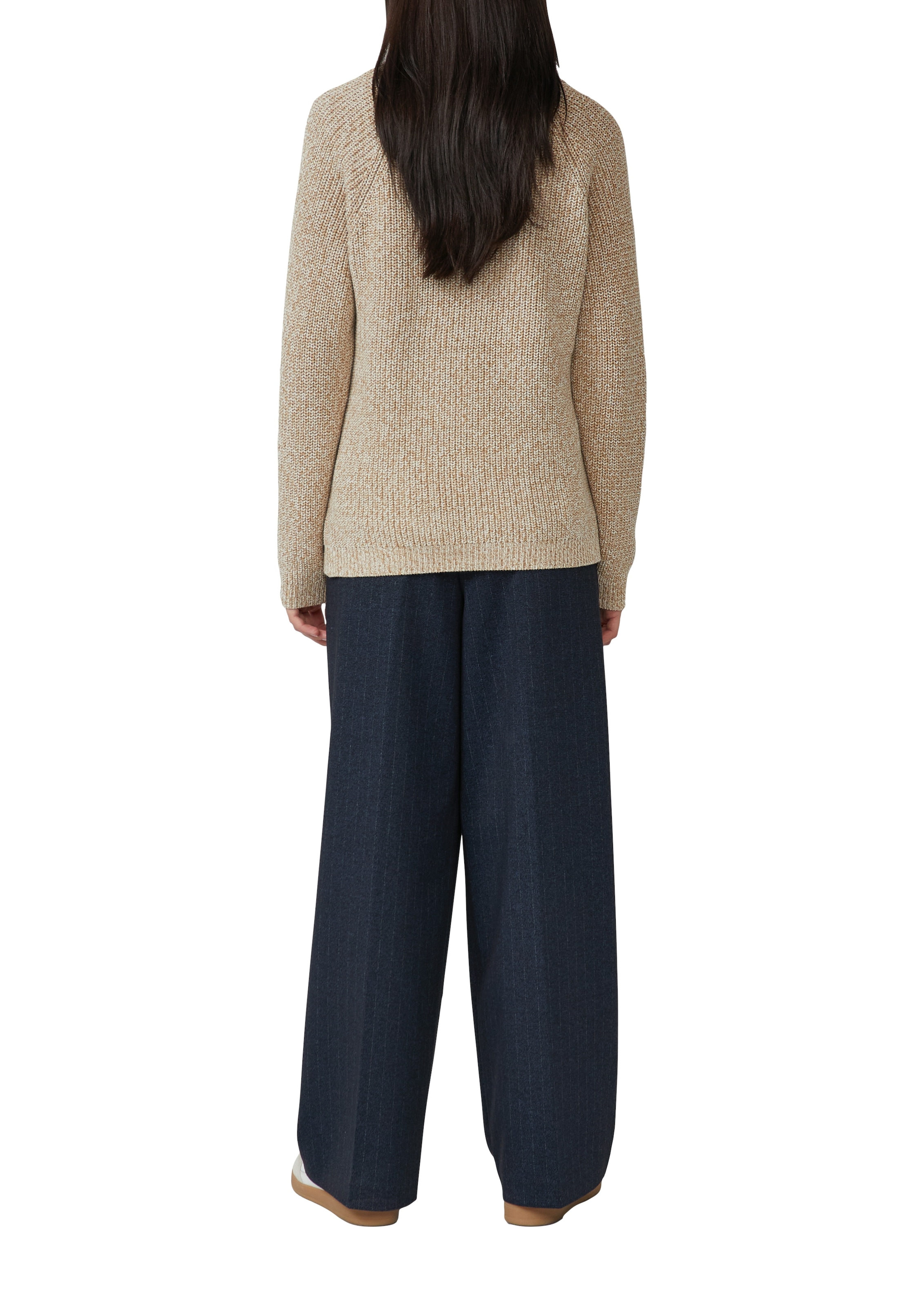 s.Oliver Strickpullover mit V-Ausschnitt, meliert