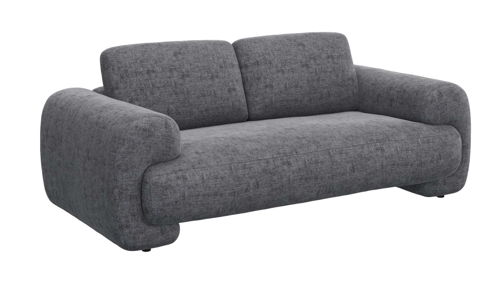 FLEXLUX 2,5-Sitzer »Molino Designsofa, Polstersofa, Einzelsofa, Couch«, Kaltschaum & Stahl-Wellen für erstklassigen Sitzkomfort, Füsse Schwarz