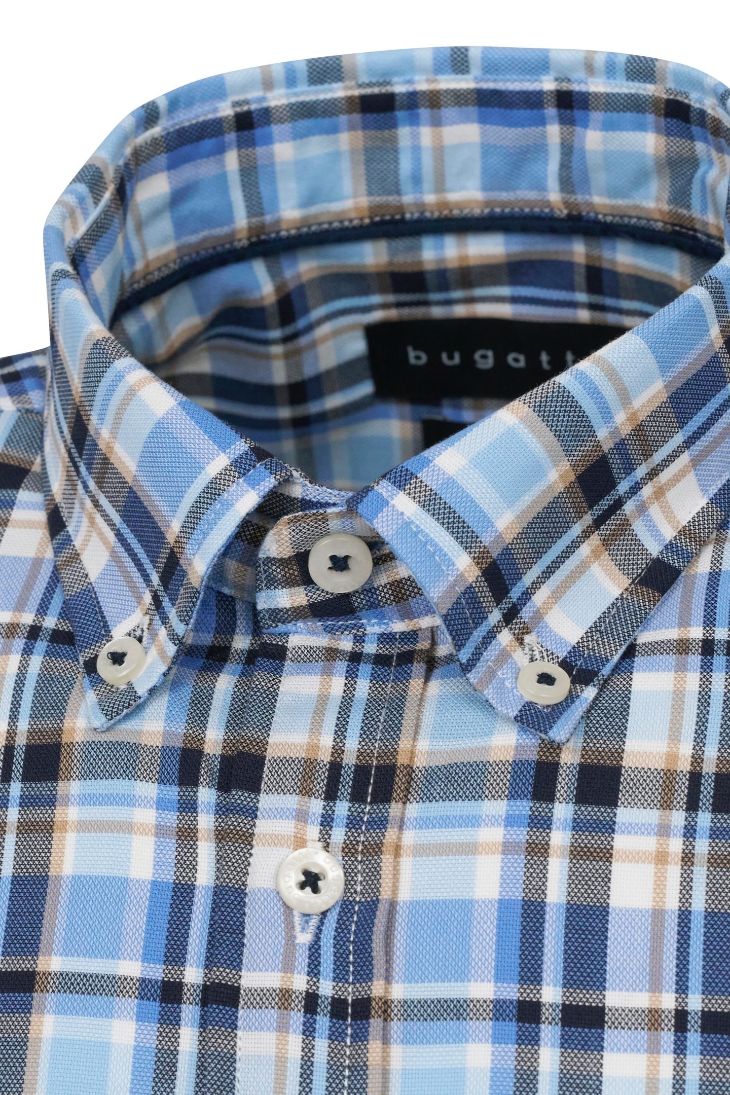 bugatti Kurzarmhemd, mit Karo-Muster