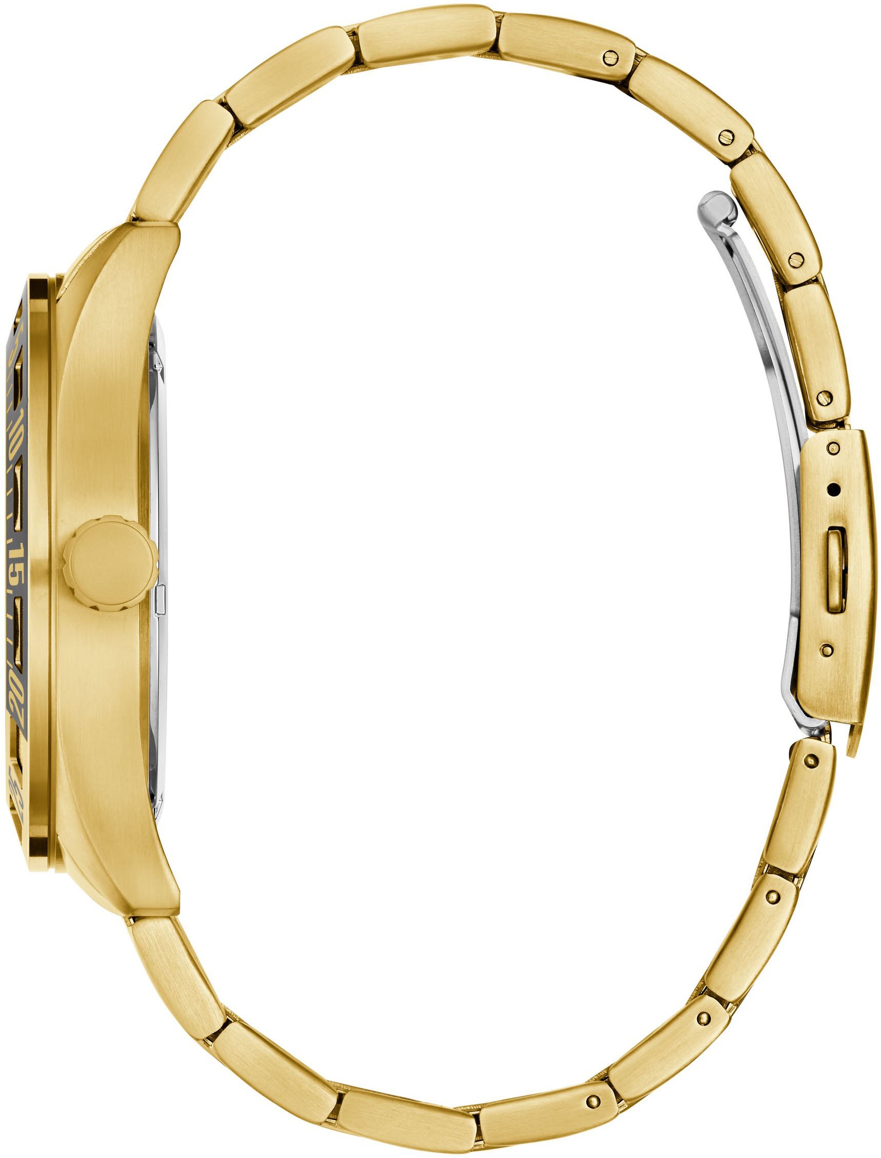 Guess Multifunktionsuhr »LETTERMAN« Quarzuhr, Armbanduhr, Herrenuhr, Datum, Wochentag, Edelstahlarmband