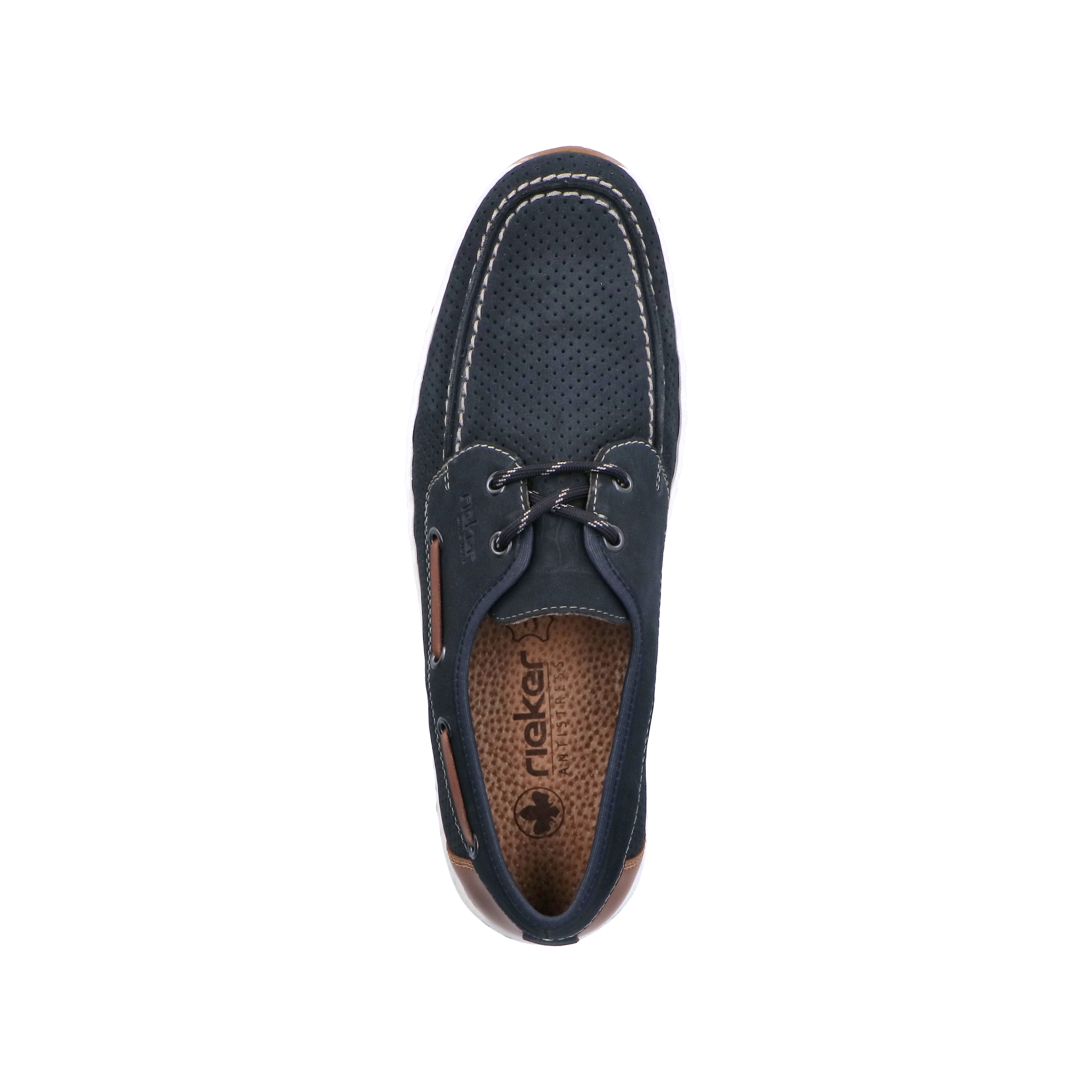 Rieker Bootsschuh  Mokassin, Halbschuh, Frühlingsschuh mit Perforation