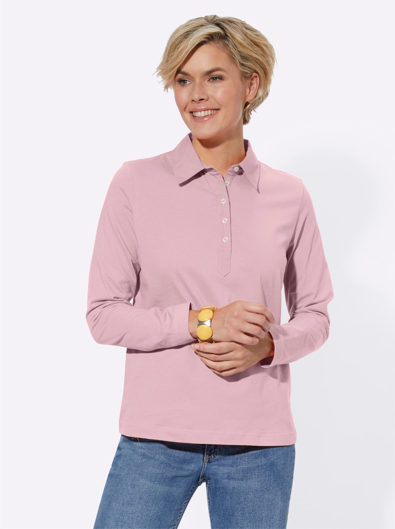 Casual Looks Langarm-Poloshirt »Poloshirt«, (1 tlg.)