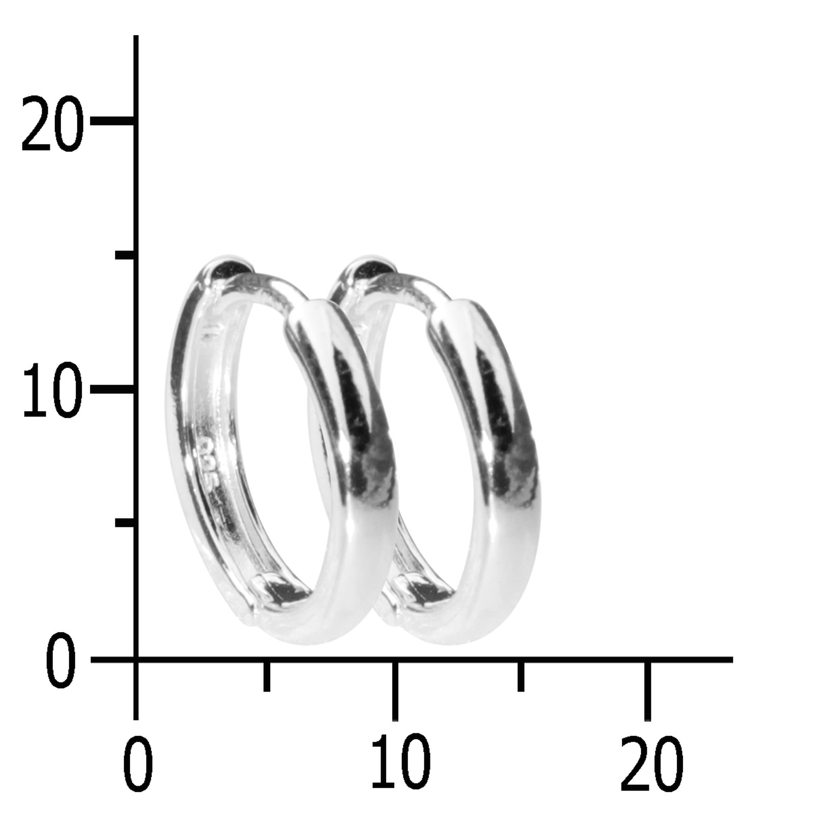 OSTSEE-SCHMUCK Klappcreolen »- Babsi 14.28 - Silber 925/000 -,«