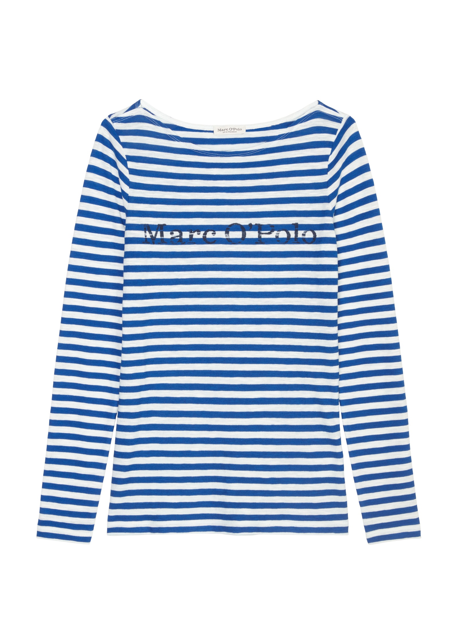 Marc O'Polo Langarmshirt, mit kontrastfarbenem Logo-Print auf der Brust