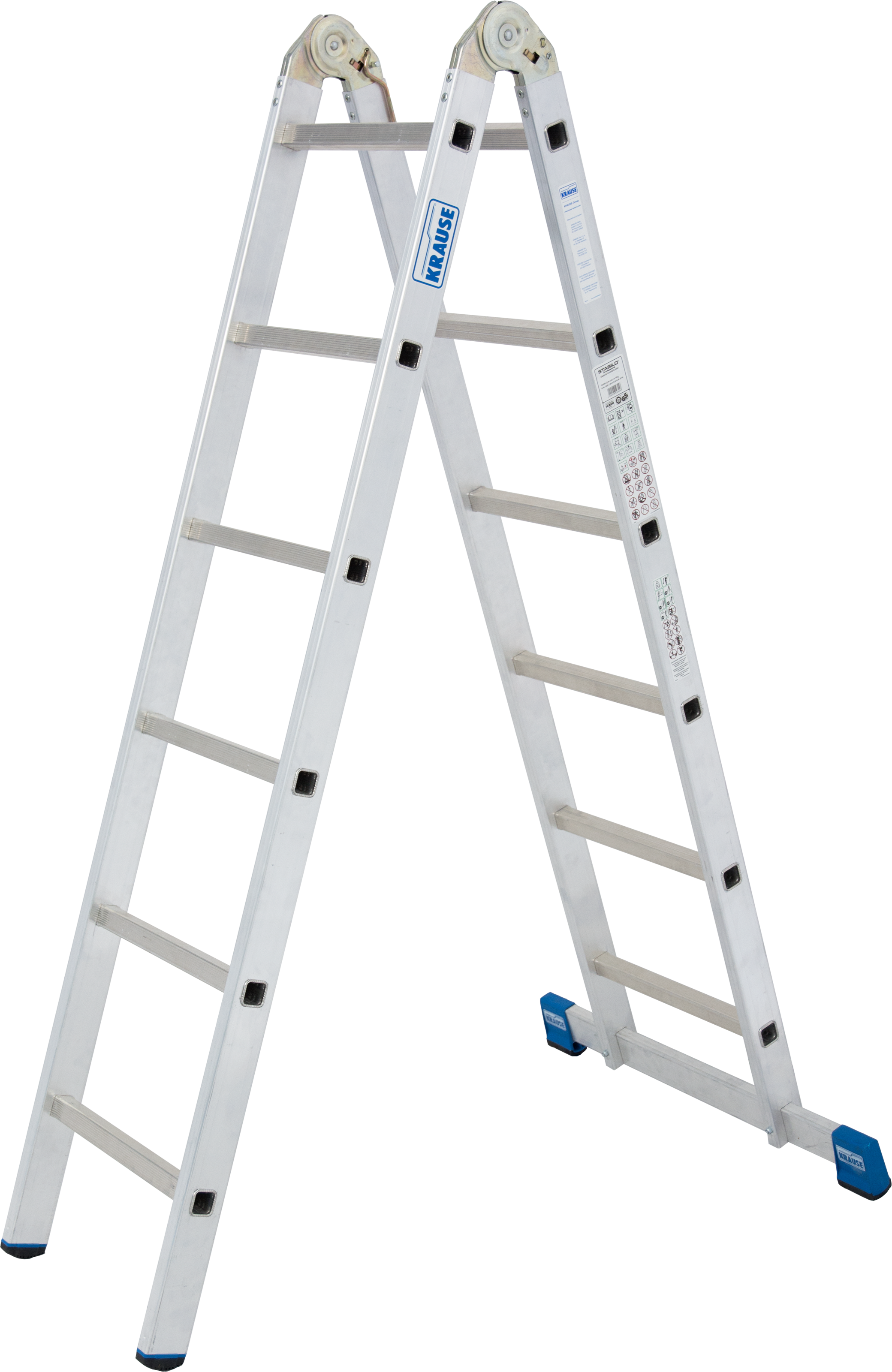 KRAUSE Gelenkleiter »Stabilo« Combileiter mit 2x3 und 2x6 Sprossen