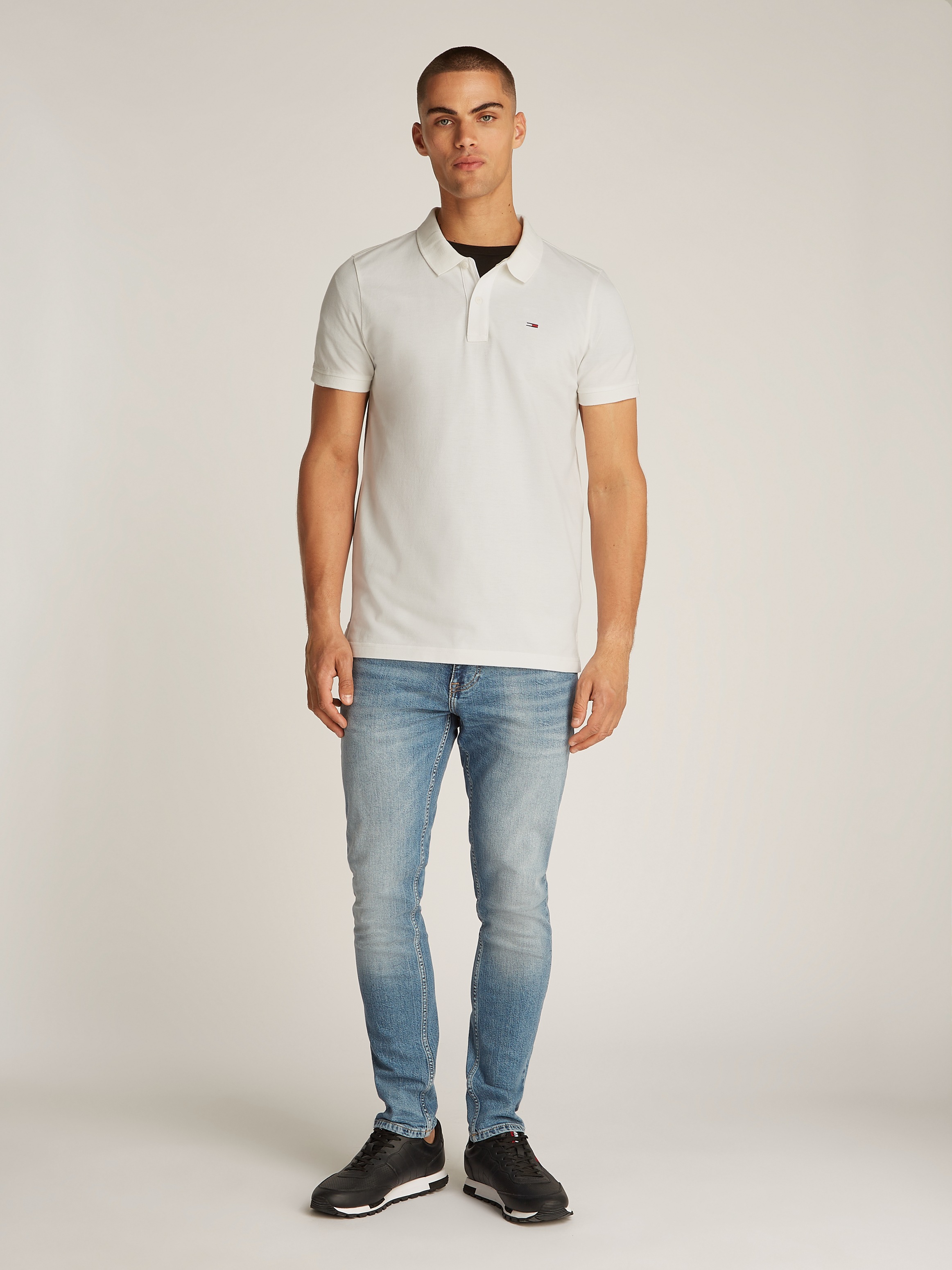 Tommy Jeans Poloshirt »TJM SLIM PLACKET POLO«, Piqué mit Polokragen