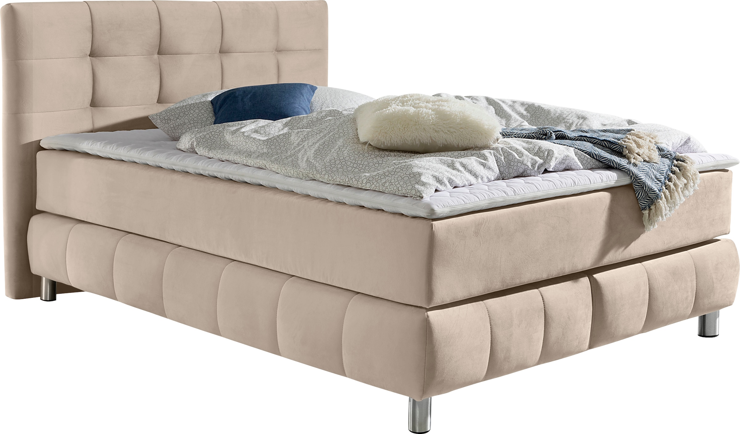 andas Boxspringbett »Salo«, incl. Topper, 6 Breiten, 2 Härtegrade, TFK auch in Härtegrad 4