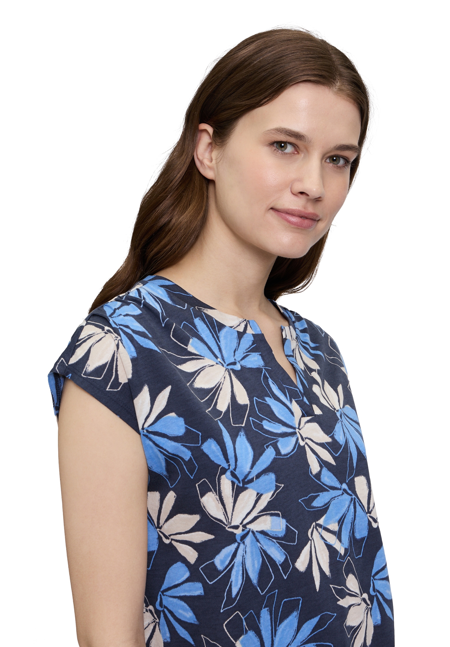 Betty&Co Kurzarmshirt »Casual-Shirt mit Tunnelzug«