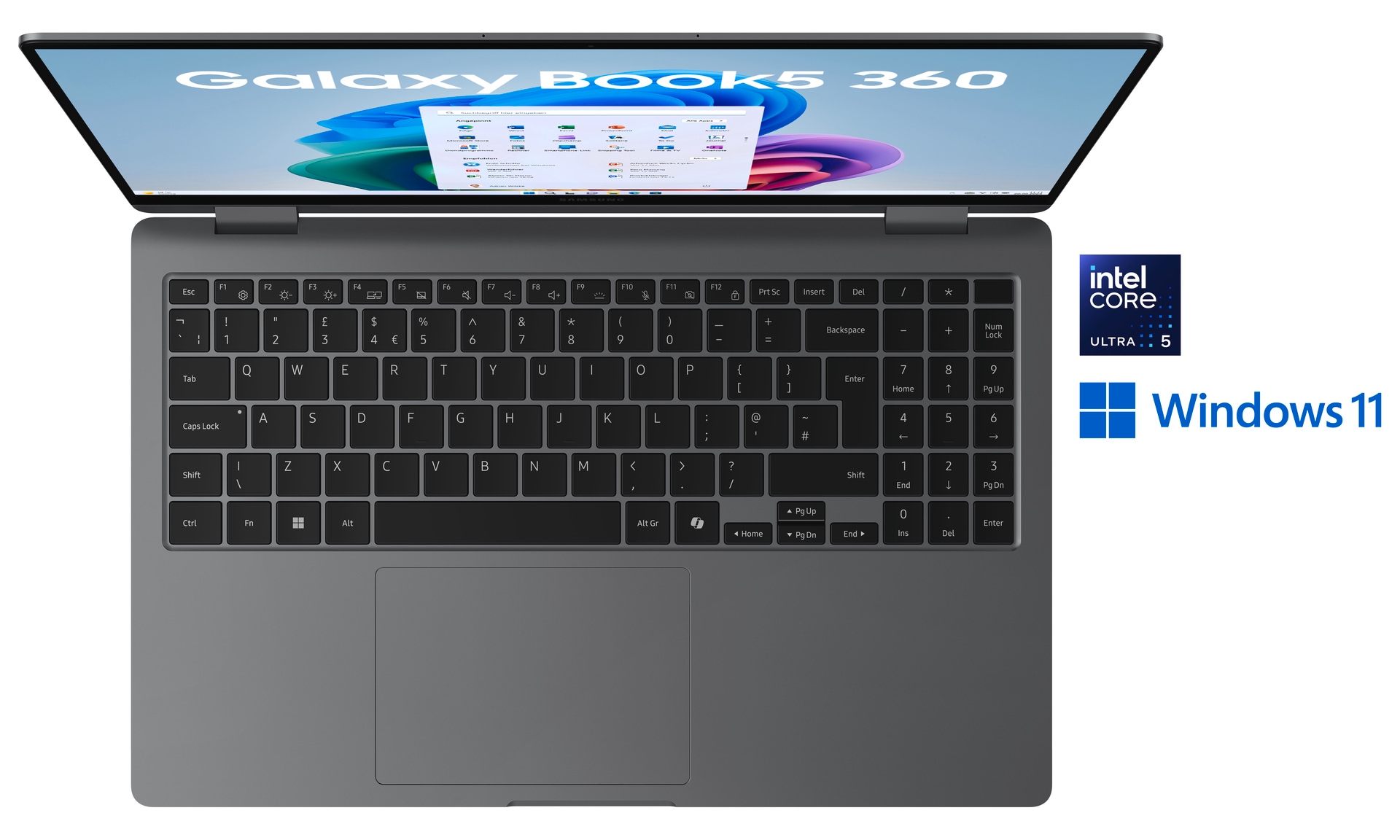 Samsung Notebook »Book5 360 15,6'' (NP750Q) Ultra5 16 GB + 512 GB«, 39,6 cm, / 15,6 Zoll, Intel, Core Ultra 5, ARC, 512 GB SSD