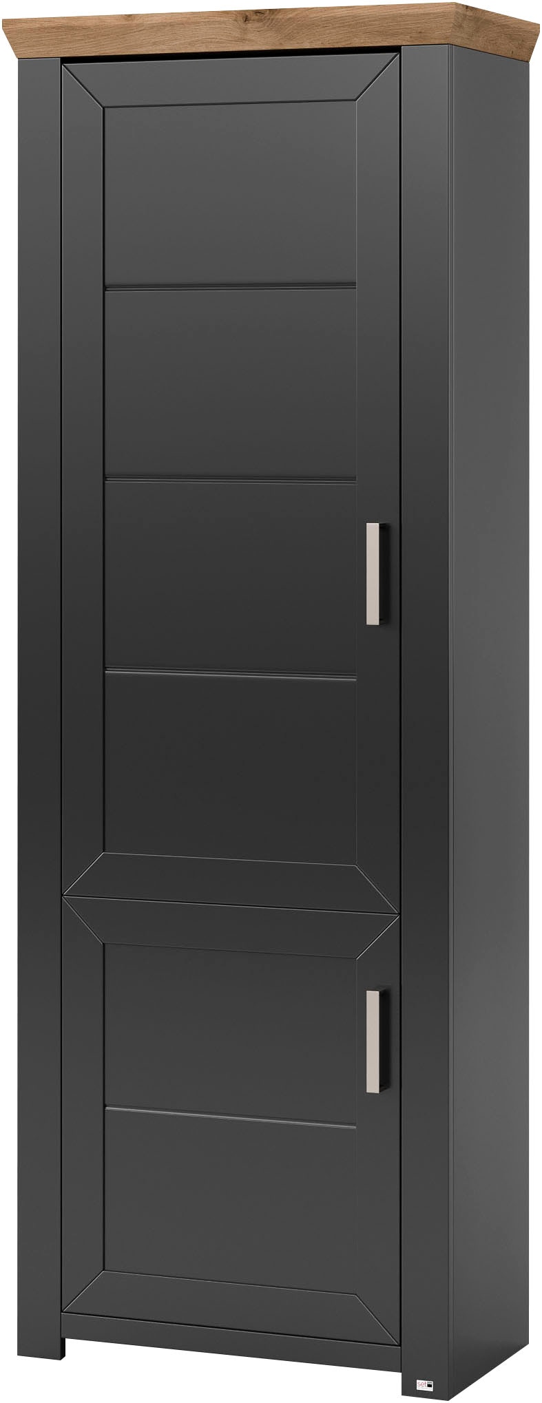 set one by Musterring Drehtürenschrank »York« Typ 03, in 3 Farbvarianten, mit Bügelgriff in silber, B 75 x H 207 cm