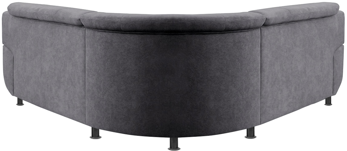 TRENDMANUFAKTUR Ecksofa »Rondo wahlweise mit Schlaffunktion, 267x247 cm (BxT), breite Armlehnen« L-Form, wahlweise mit Federkern bestellbar, Füße schwarz