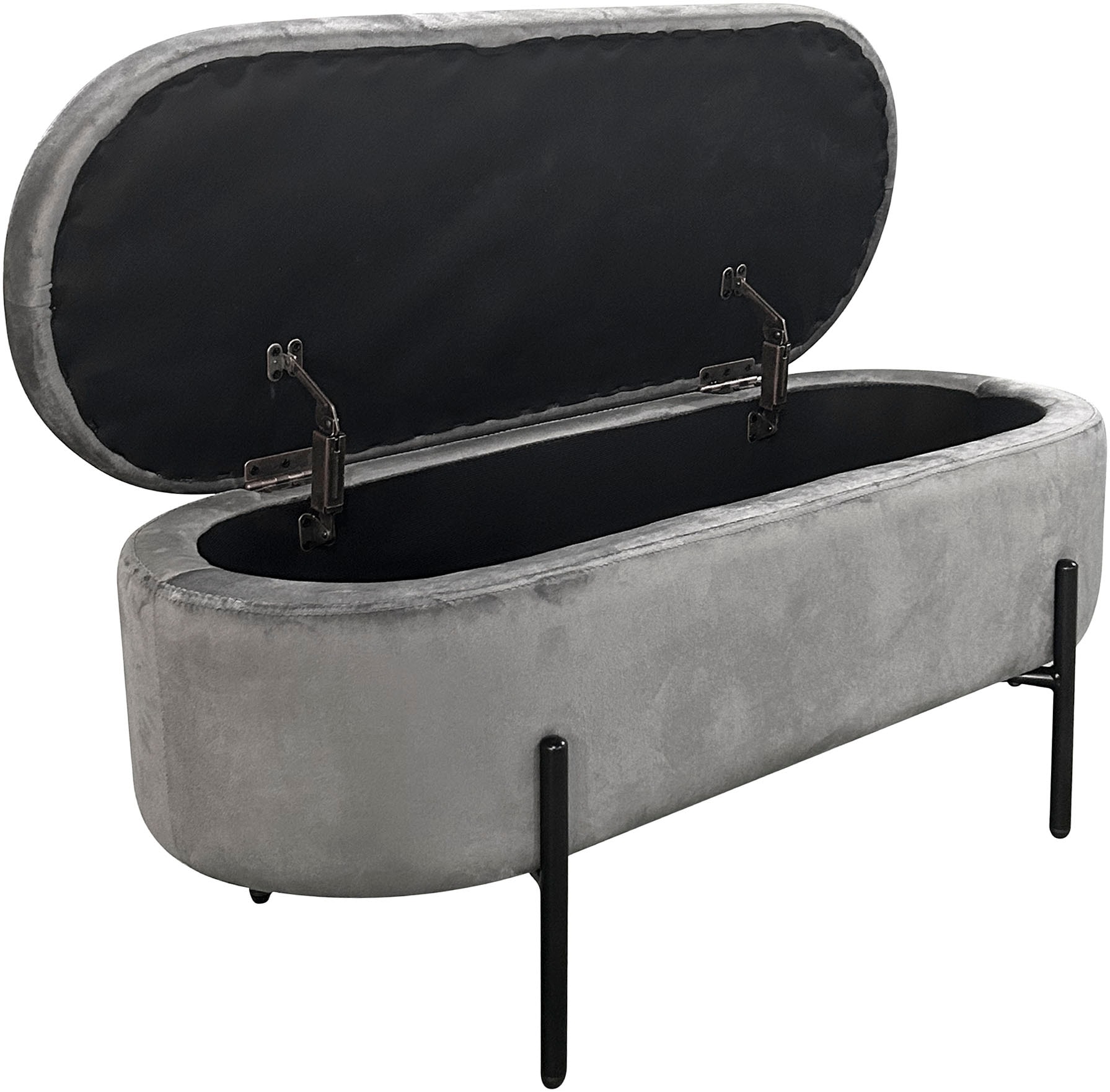 byLIVING Sitzbank »NOVA« Samt, mit Stauraum/Truhe, Innenmaß Truhe 26,5 x 83cm, Höhe: 19 cm