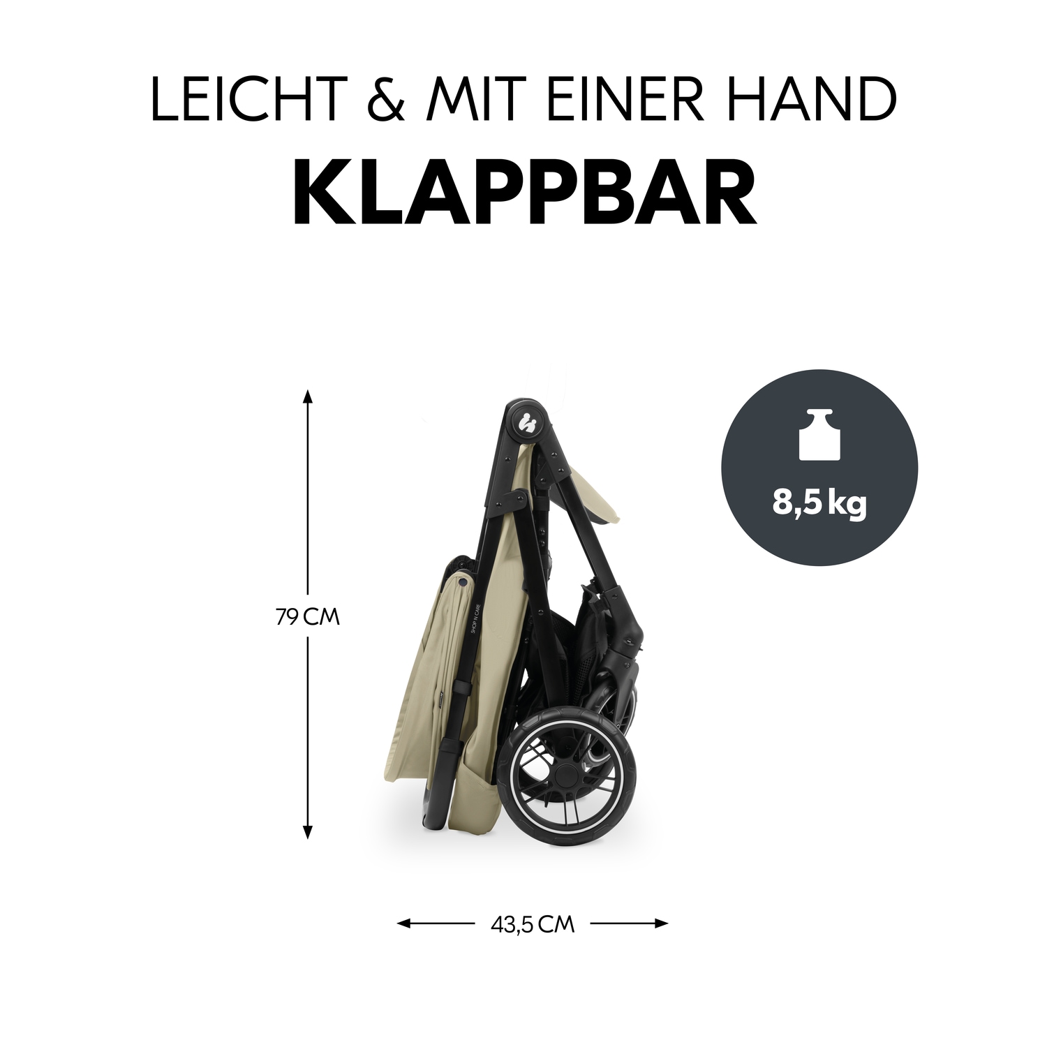 Hauck Kinder-Buggy »Shop N Care, Olive«, 22 kg, bis 22 kg belastbar; kompatibel mit Babyschale