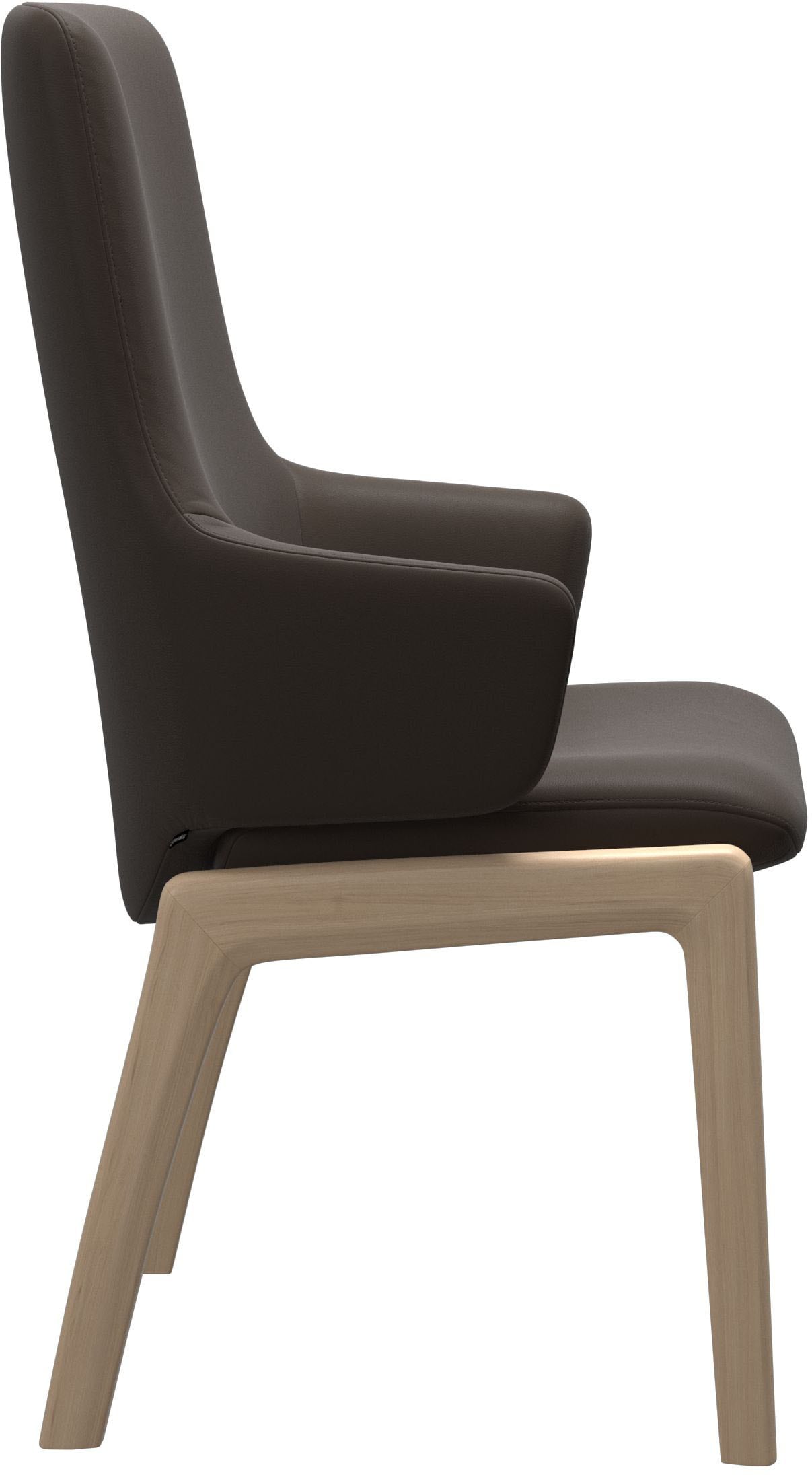 Stressless® Polsterstuhl »Laurel«, Leder BATICK, High Back mit Armlehne, Größe L, mit abgerundeten Beinen in Schwarz