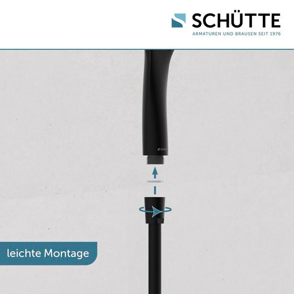 Schütte Brausegarnitur »RAVEN«, Regendusche, mit Schlauch und Halterung, Wellness-Duschkopf