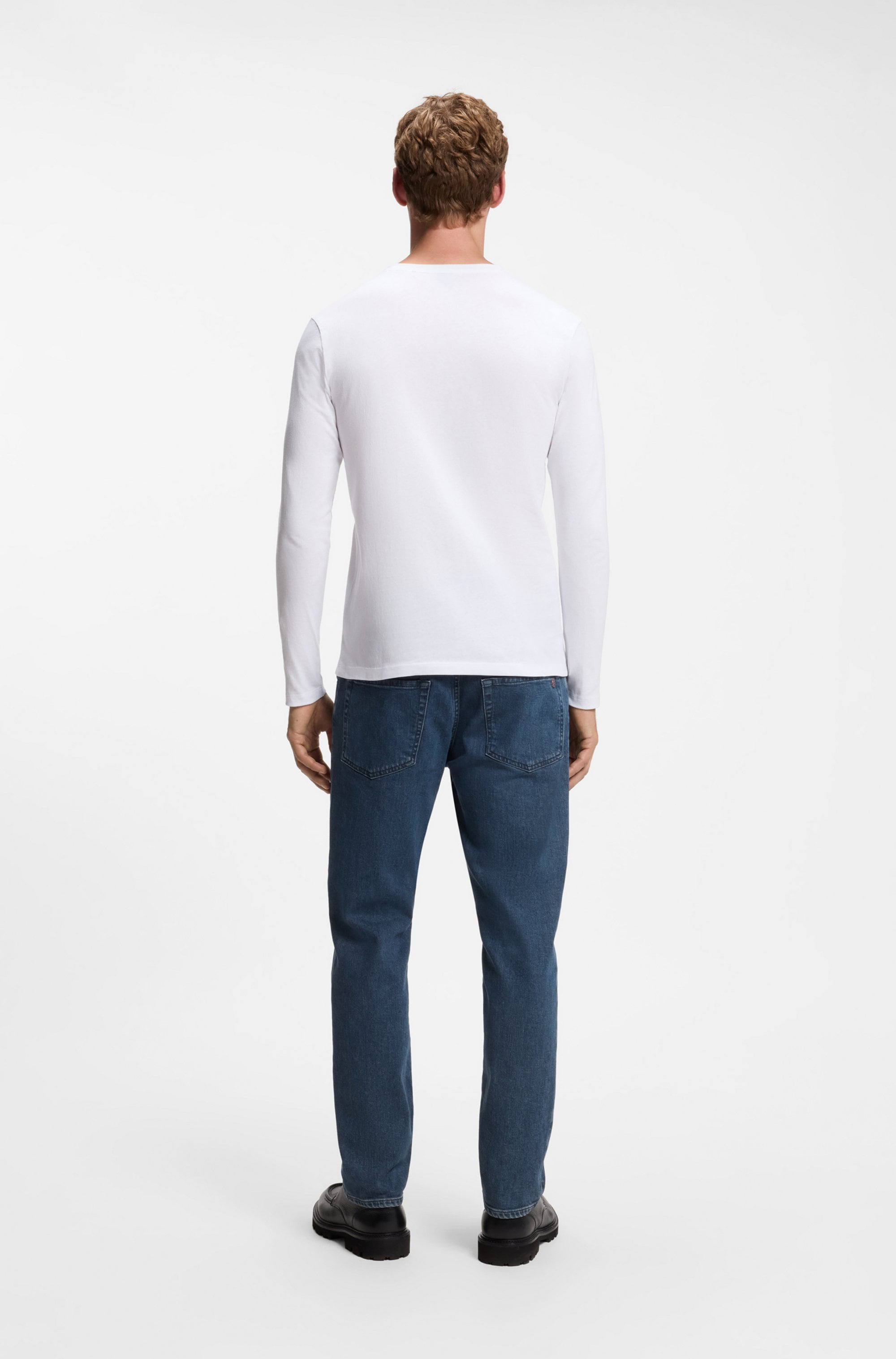BOSS ORANGE Langarmshirt »Tacks« mit Markenlogo auf der Brust