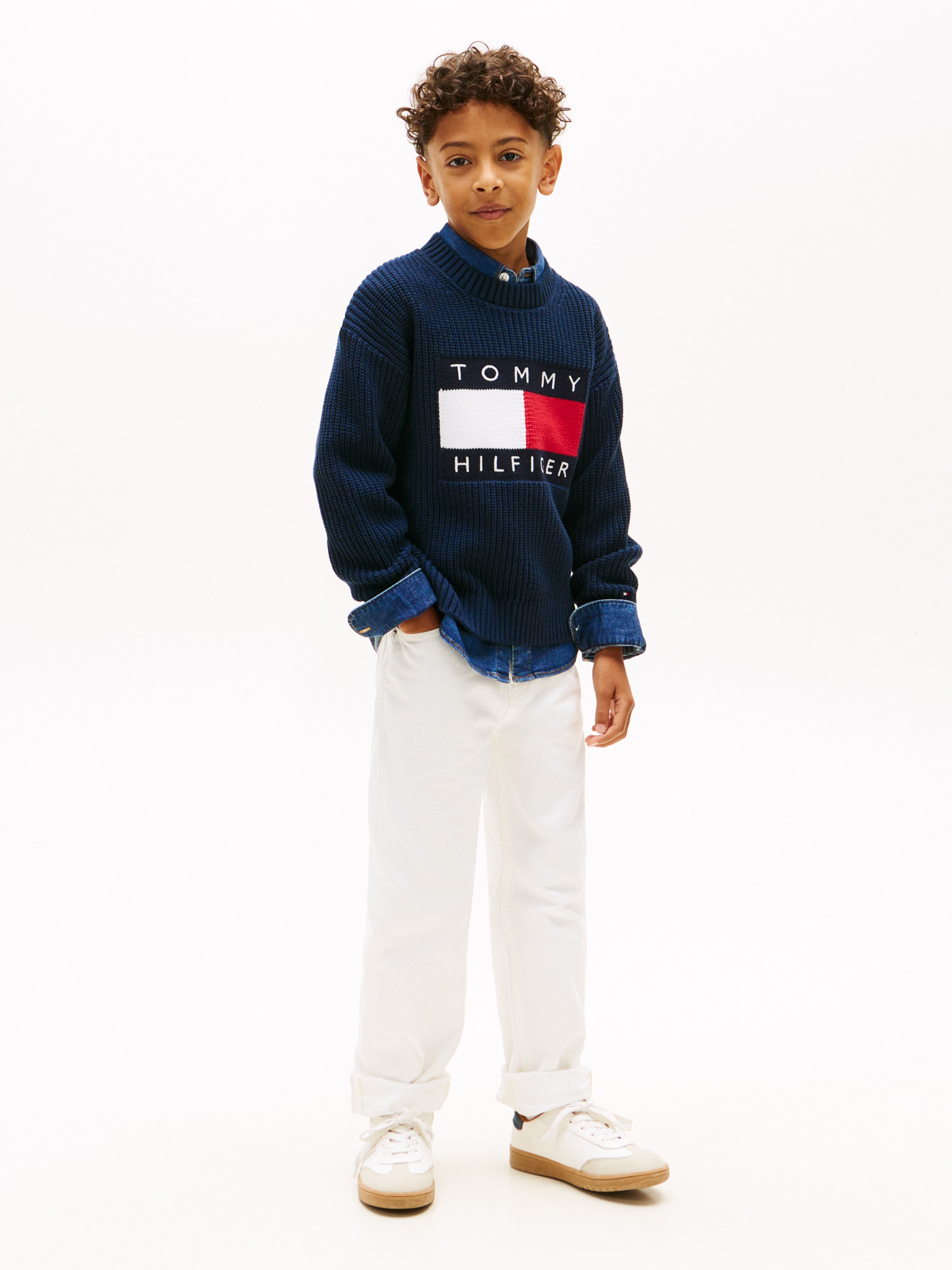 Tommy Hilfiger Strickpullover Regular fit, für Kinder bis 16 Jahre