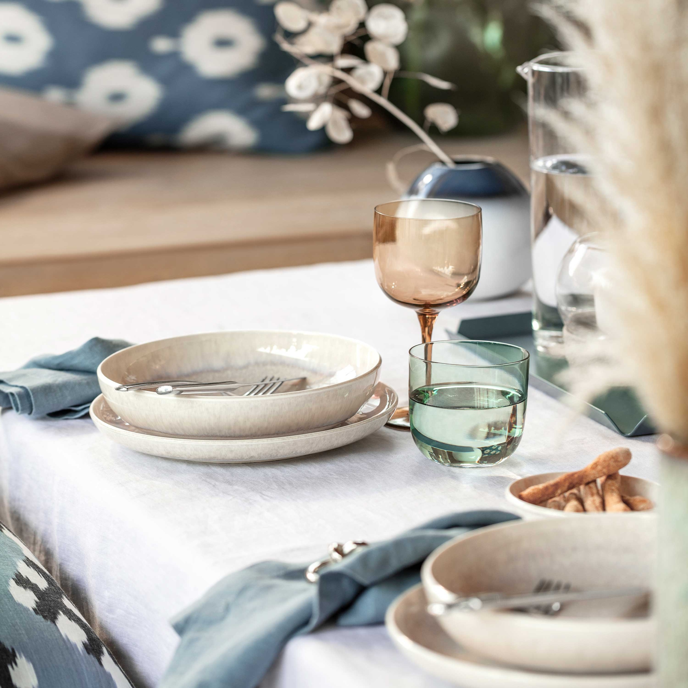 like. by Villeroy & Boch Geschirr-Set »Perlemor Tafelset« Effektglasur im handmade Pottery Look