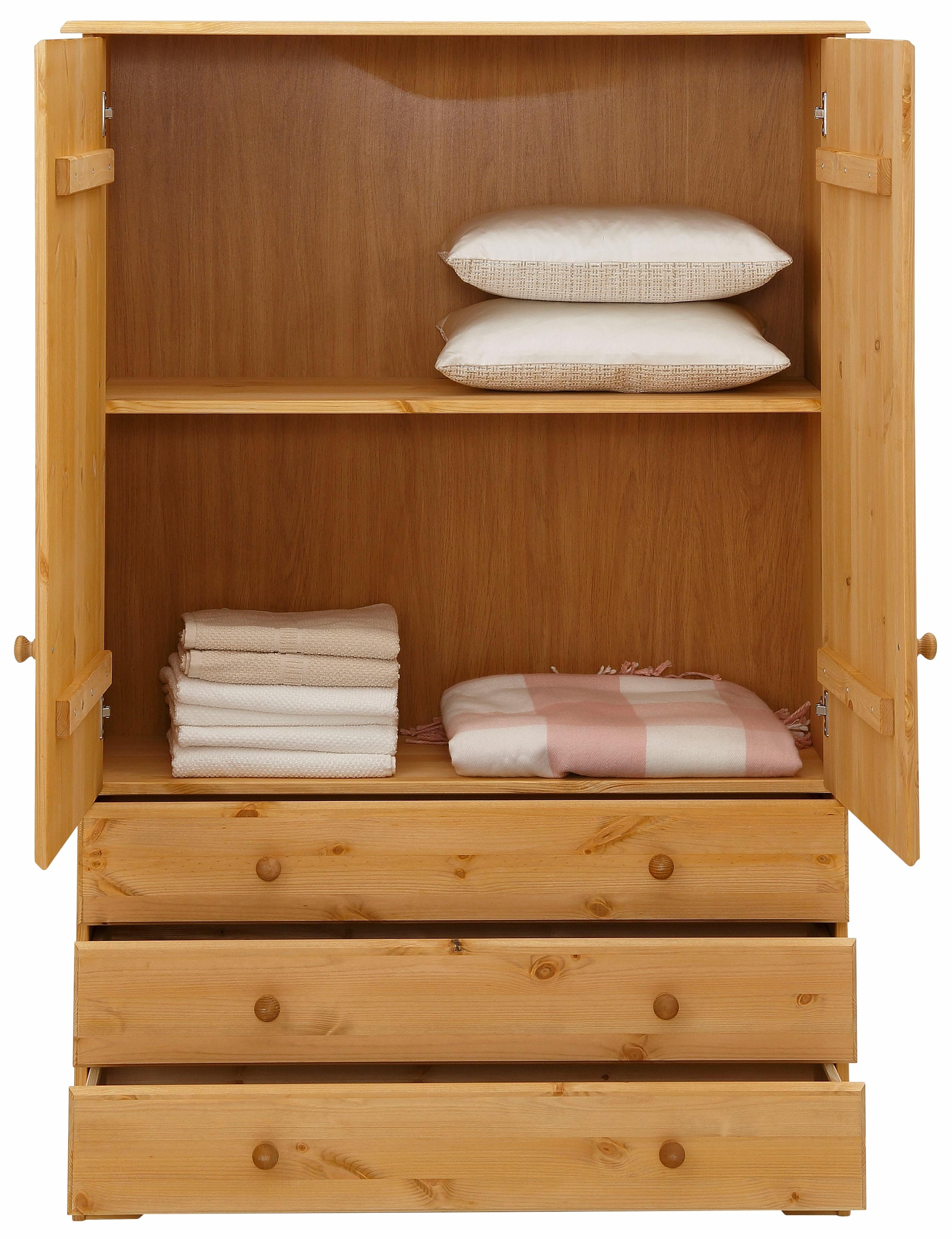 Home affaire Wäscheschrank »Minik« aus schönem massivem Kiefernholz, in unterschiedlichen Farbvarianten