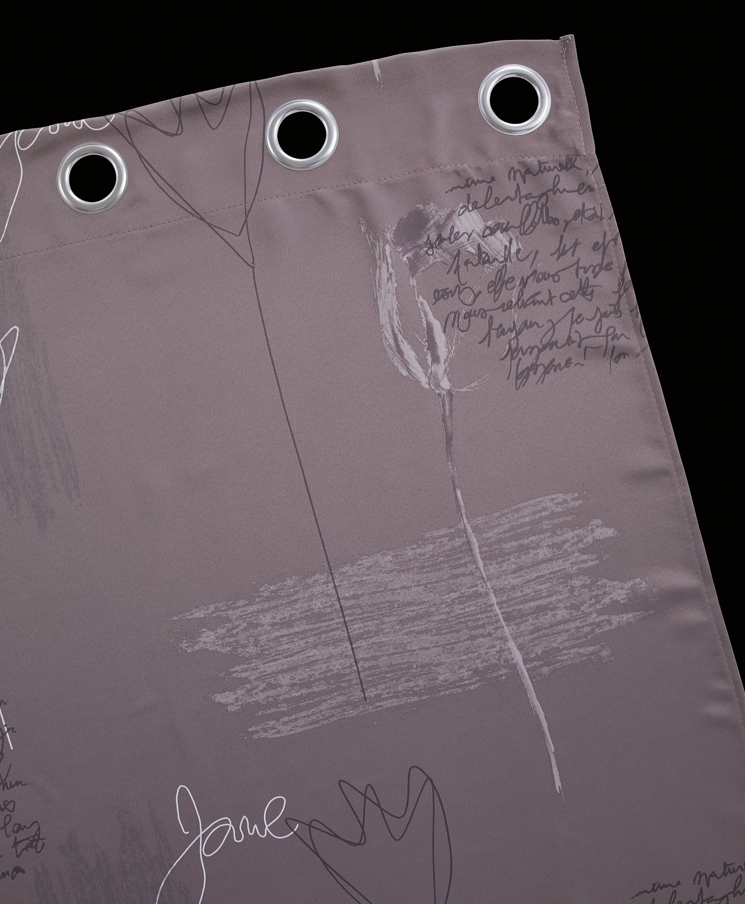 my home Vorhang »AMSTERDAM« Ösen 1 Stk. tlg. blickdicht, bedruckt, 135x235 cm,