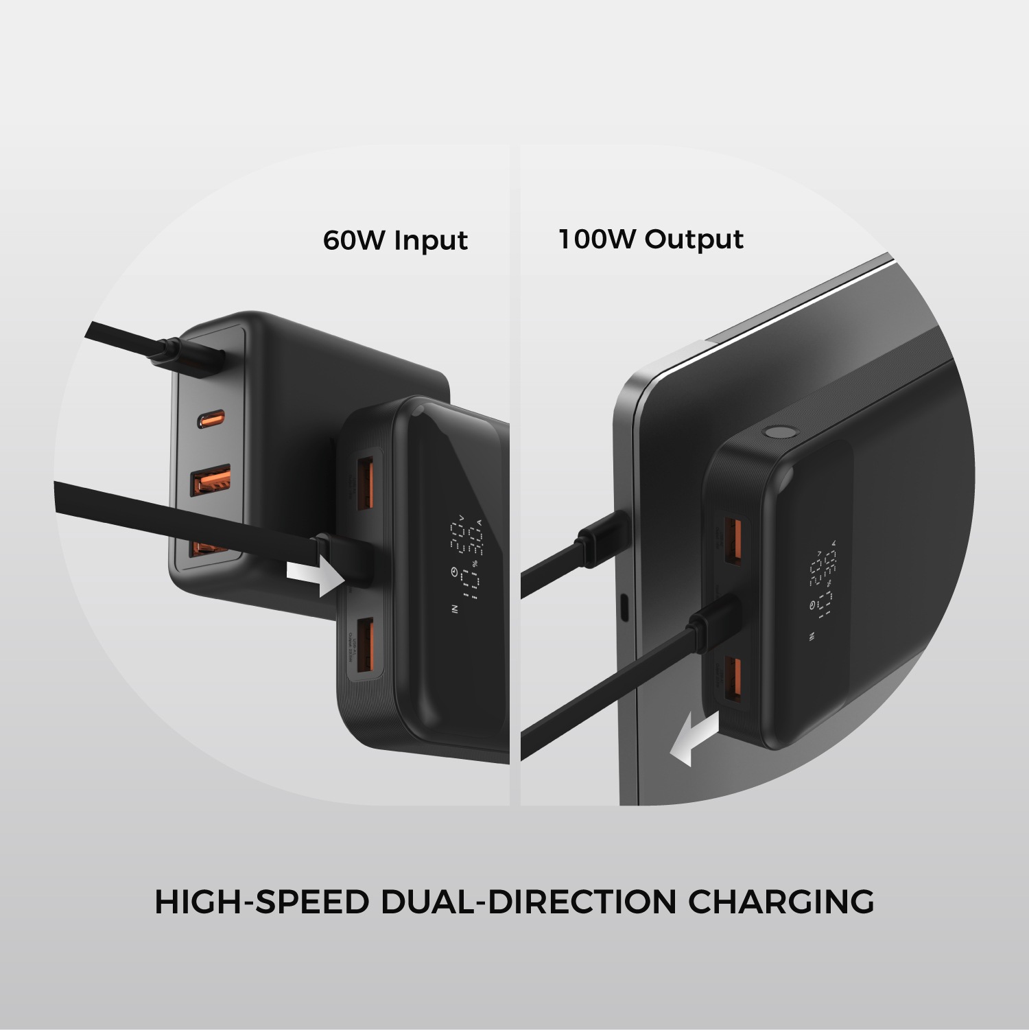 Vinnic Powerbank »ANETO 20.000 mAh 100W«, Vinnic ANETO 100W 20.000mAh Powerbank, Black, 20000 mAh
