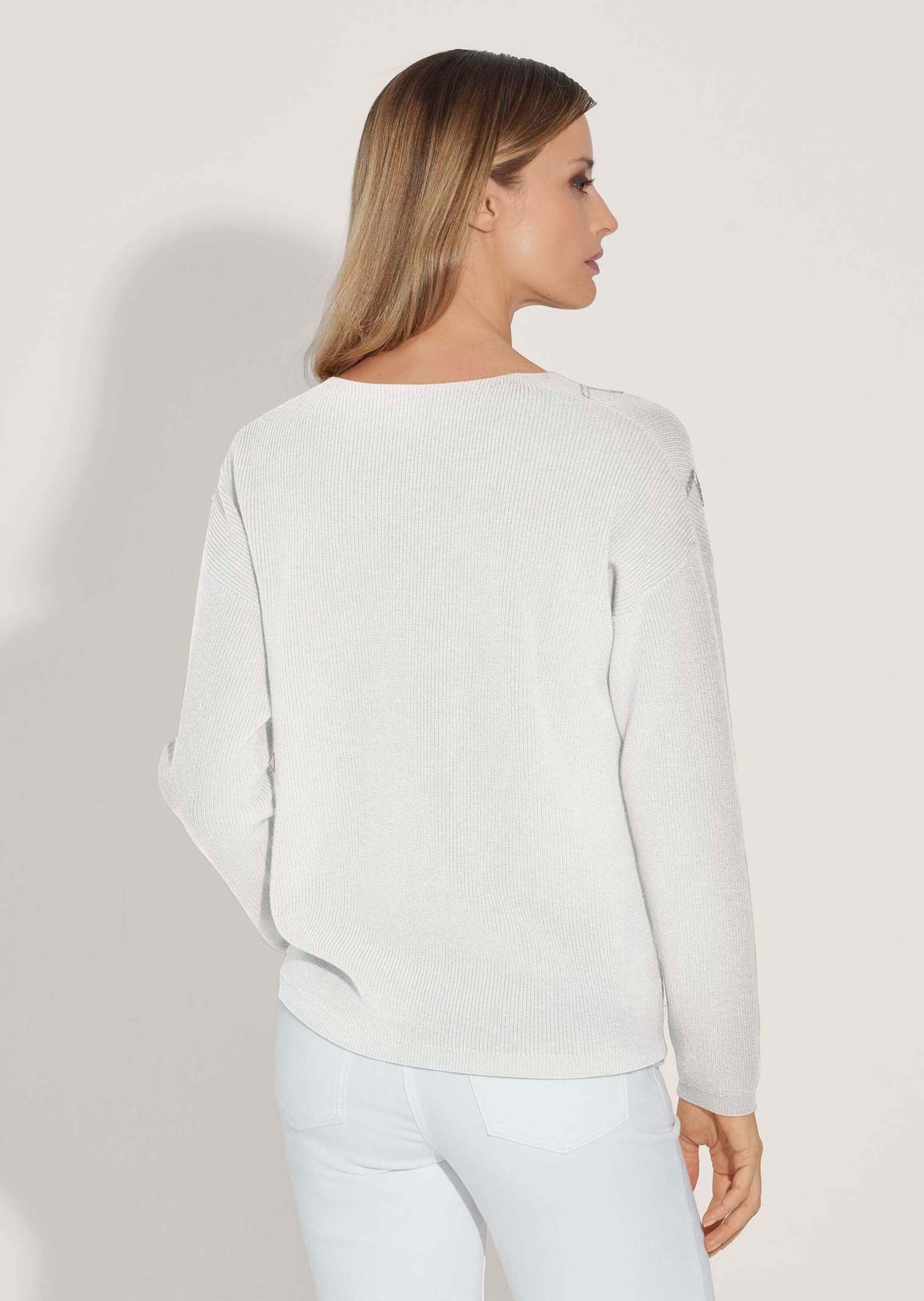 MADELEINE Longpullover »Pullover Oversize-Pullover mit aufwändiger Dekoration«