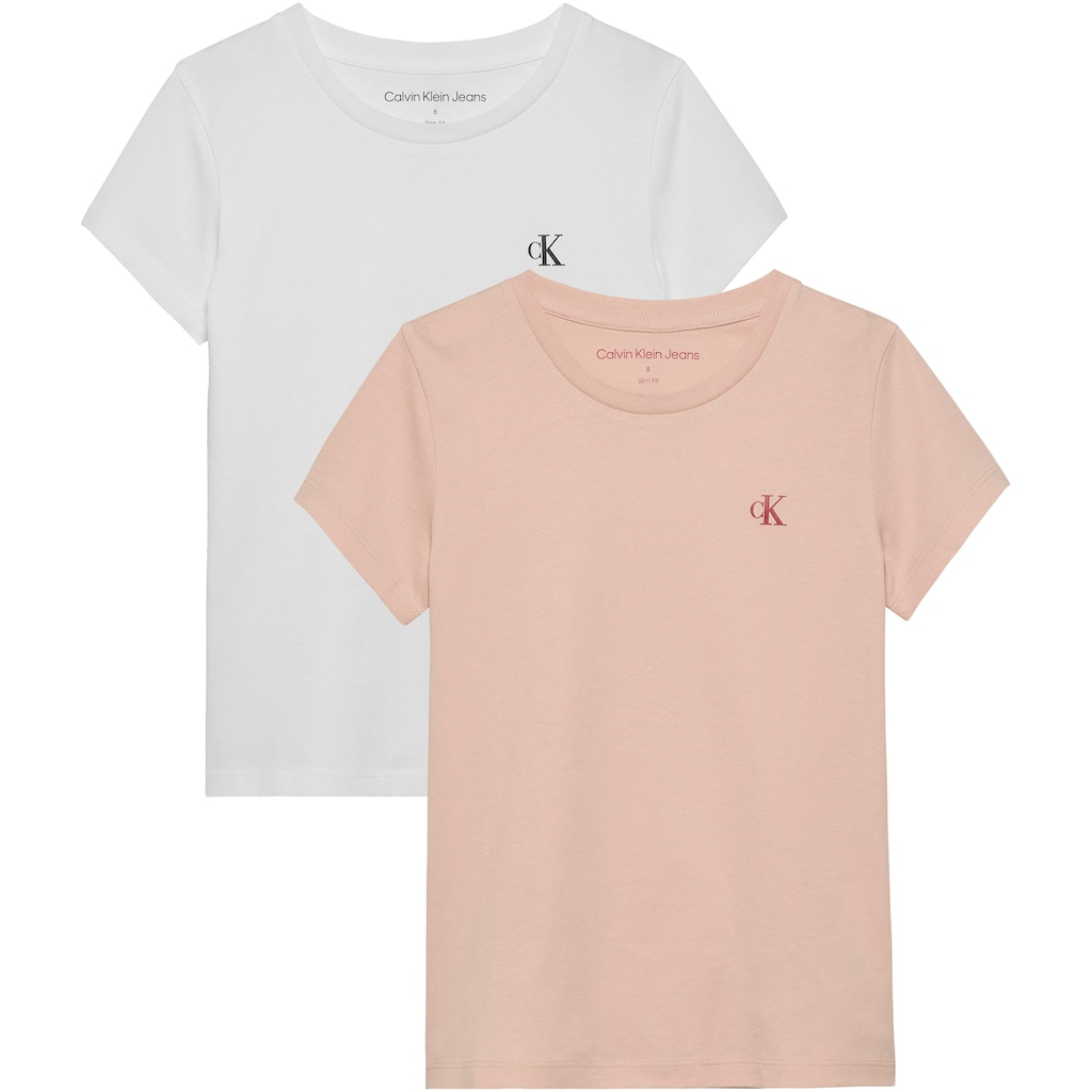 Calvin Klein Jeans T-Shirt »2-PACK SLIM MONOGRAM TOP«, (Packung, 2 tlg.)