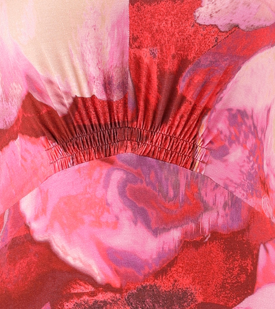 Aniston SELECTED Midikleid mit Smok-Details und fantasievollem Blütendruck - NEUE KOLLEKTION