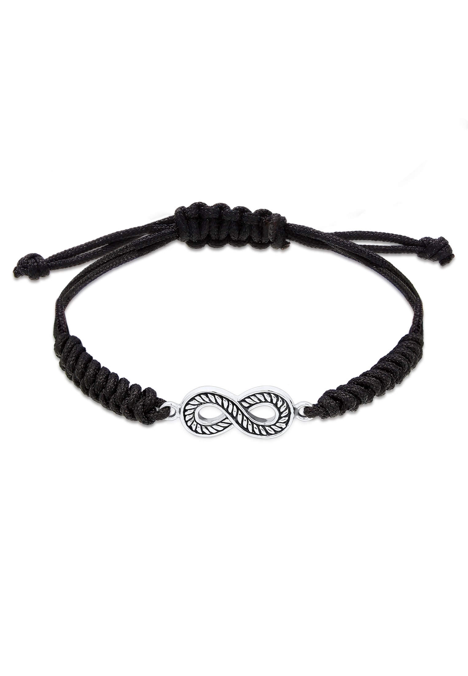 Kuzzoi Armkette »Armband Herren mit Infinity Symbol Oxidiert 925 Silber«