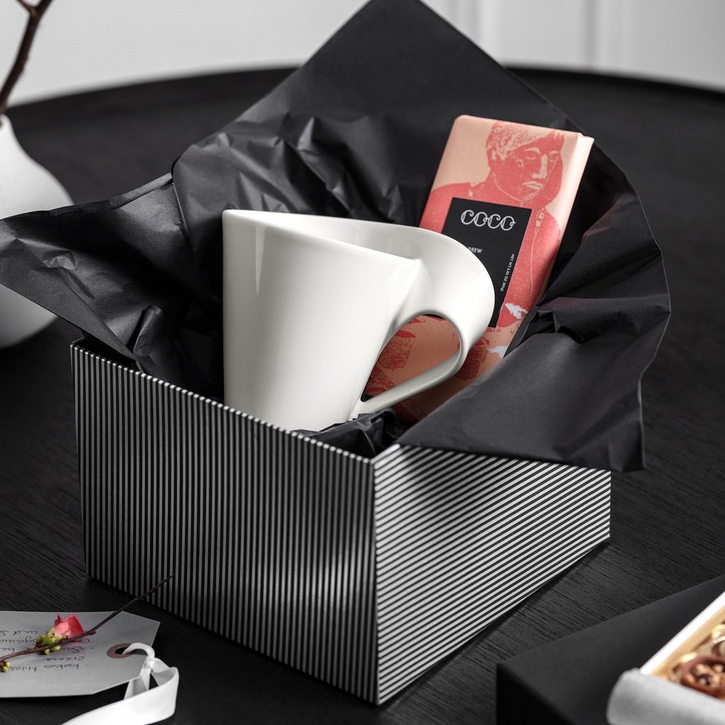 Villeroy & Boch Tasse »Kaffeebecher mit Unterteller NewWave Caffè 300 ml weiß«