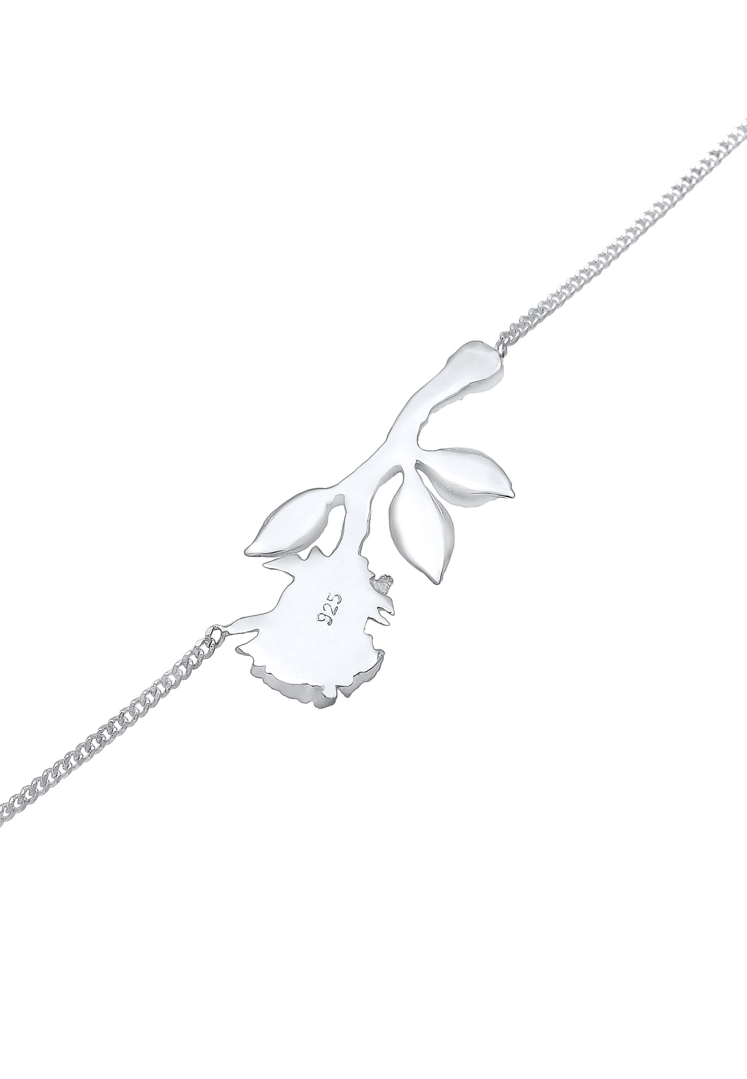 Elli Armkette »Armband Armband Rosen-Anhänger 925 Sterling Silber«