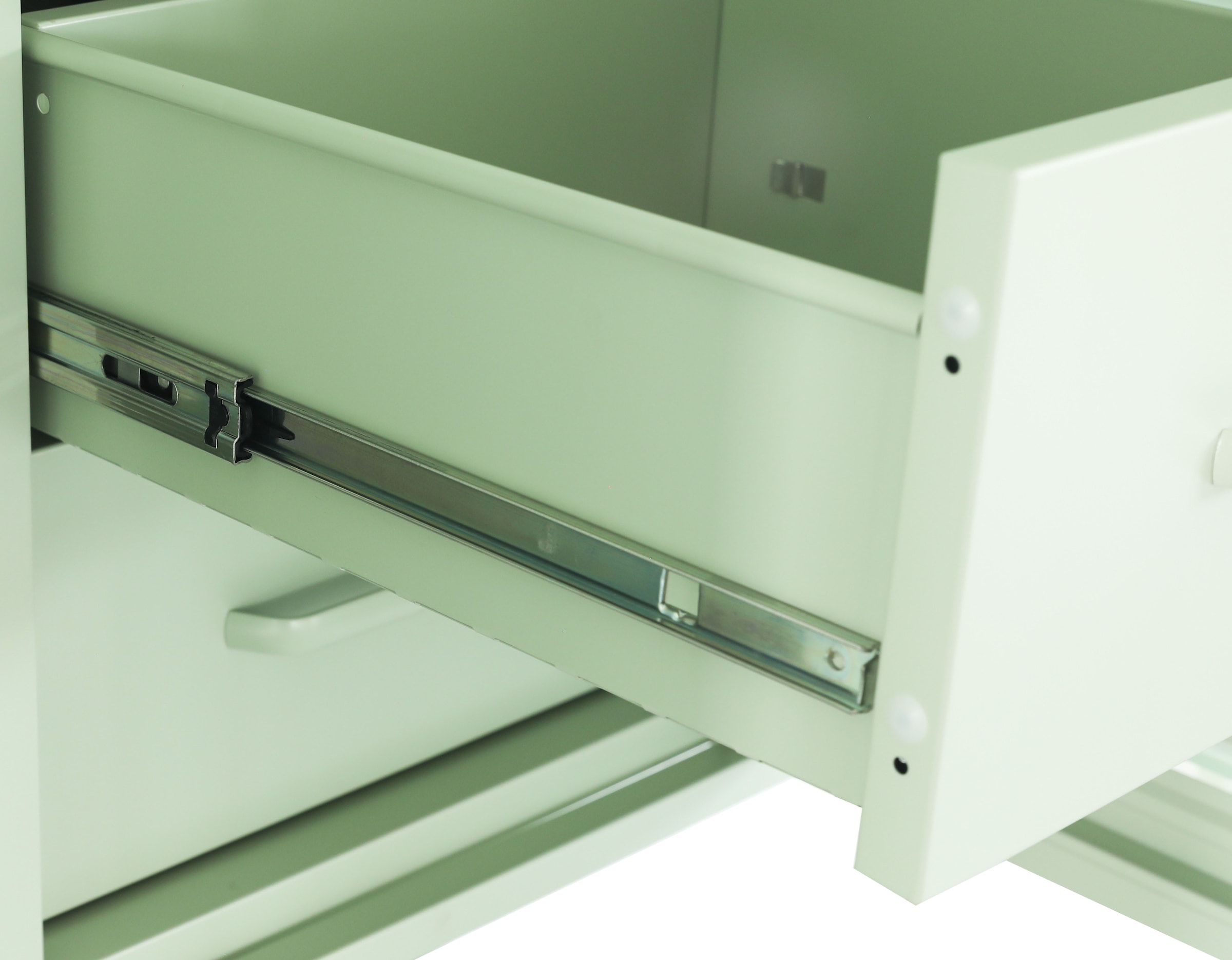 OTTO home Kleiderschrank »GERRON Kleiderschrank Metallschrank Spind« Schlafzimmerschrank mit 3 Türen , grün salbei, Breite 120cm