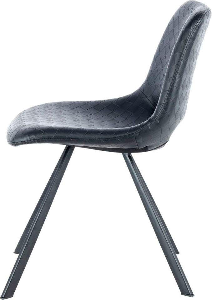 Kayoom Stuhl »Josephine 325 2er-Set, zeitloses Design, mit geometrischer Aussparung«, (Set), 2 St., pflegeleicht, schlicht, weiche Polsterung für angenehmes Sitzgefühl