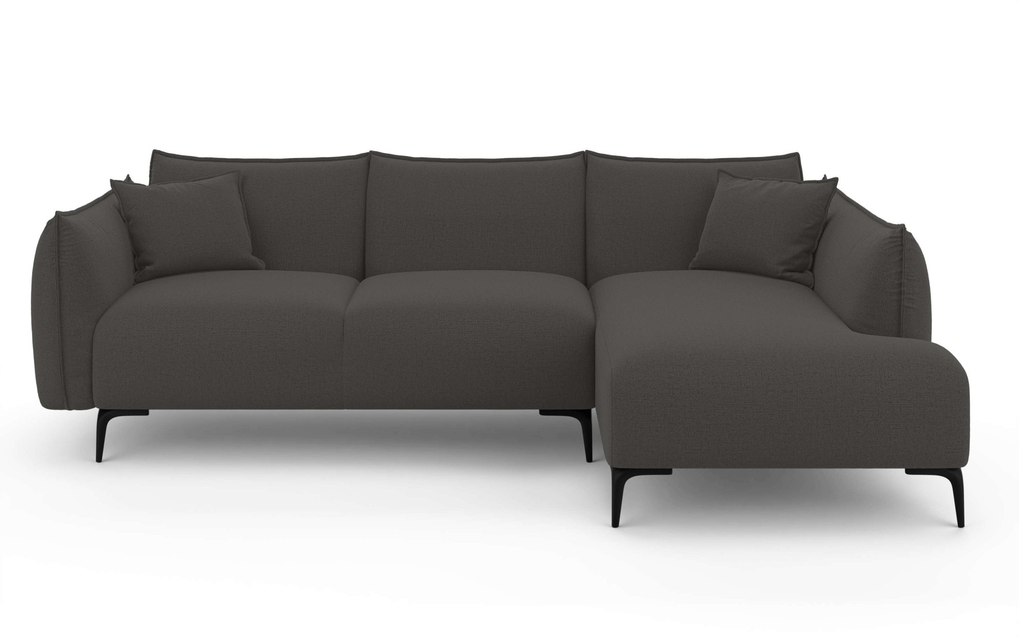 LeGer Home by Lena Gercke Ecksofa »Adelita mit Ottomane links oder rechts bestellbar, B/H/T 270/97/168«, L-Form mit Wellenunterfederung, enthält 2 Zierkissen