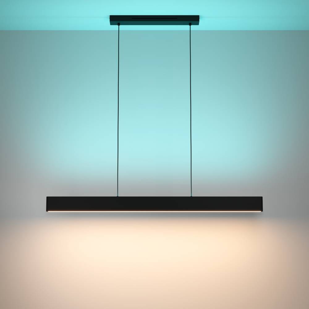 EGLO Hängeleuchte »ANDREAS-Z Hängelampe schwarz, ZigBee 3.0, Pendelleuchte, Pendellampe«, 2 flammig, Leuchtmittel LED-Modul | LED fest integriert, Timer, App / Sprachsteuerung Alexa, 117x7x110cm, exkl. Fernbedienung