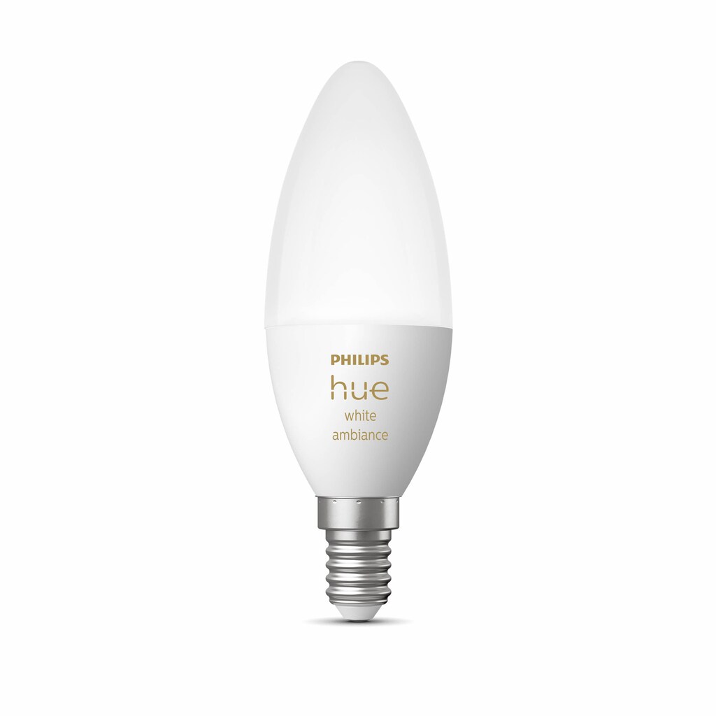 Philips Hue Smarte LED-Leuchte »White Amb. E14 Kerze Einzelpack 2x470«